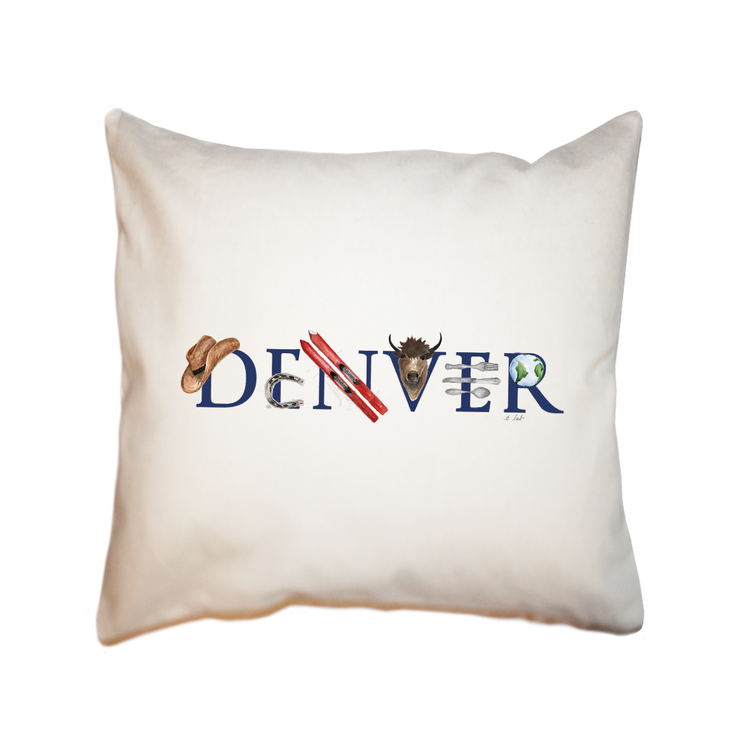 denver square pillow