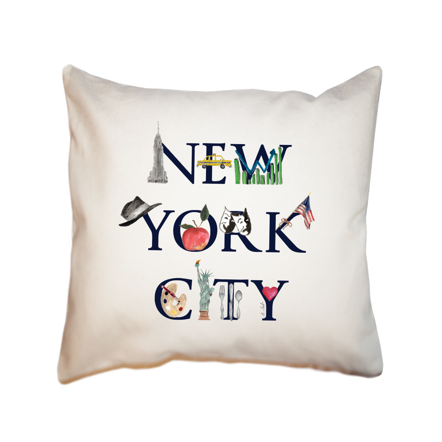 new york city square pillow