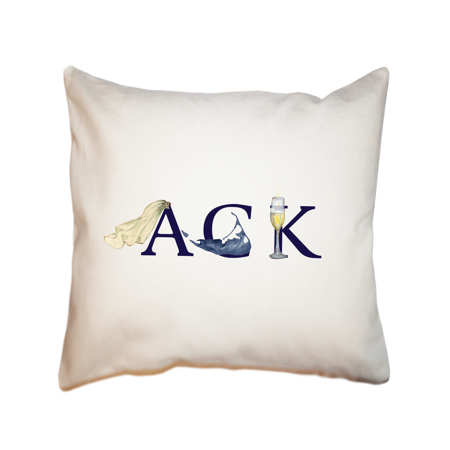 ACK wedding square pillow