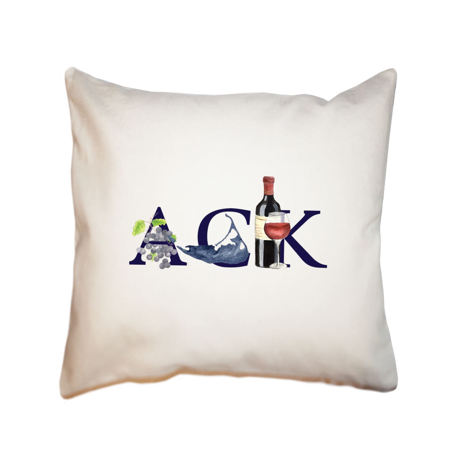 ACK wine square pillow