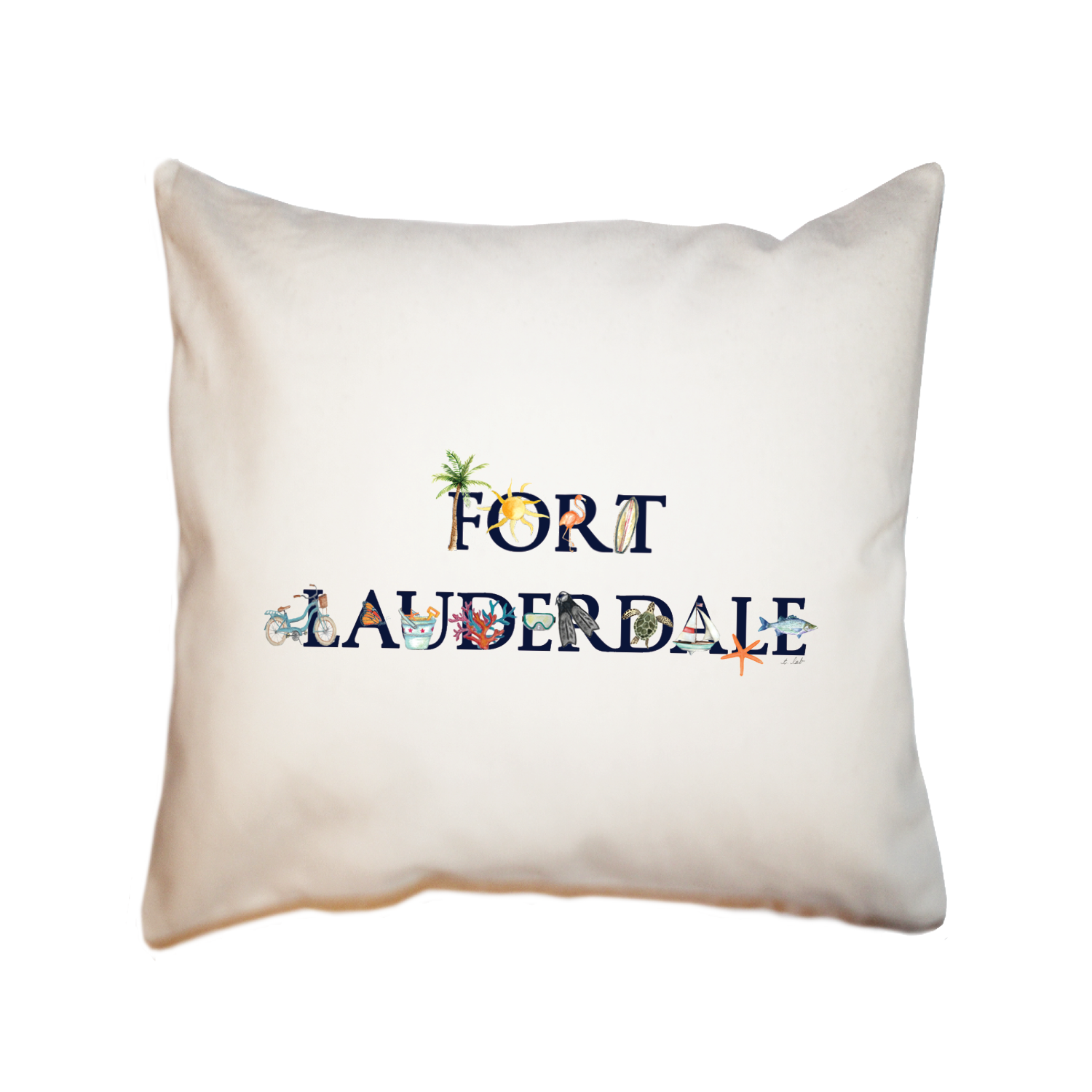 fort lauderdale square pillow