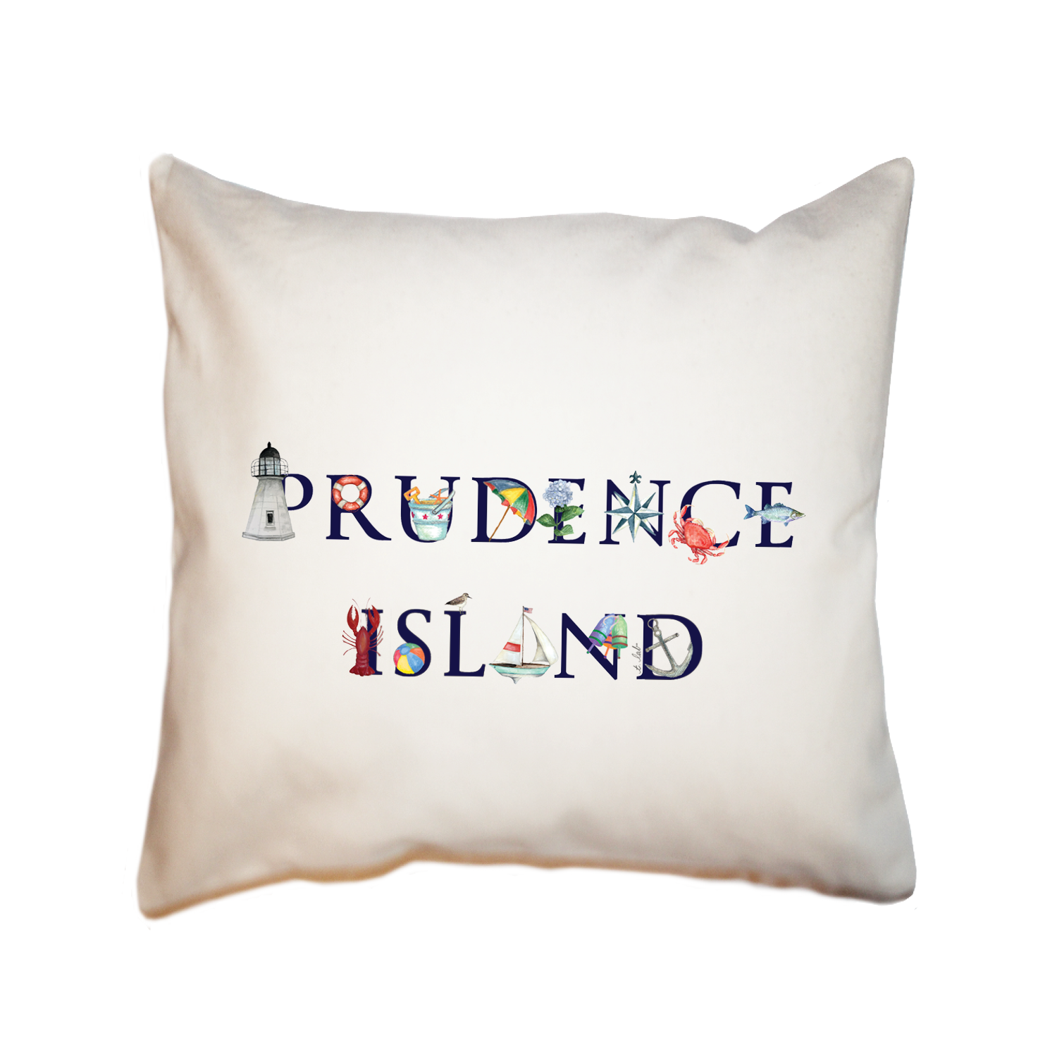 prudence island square pillow