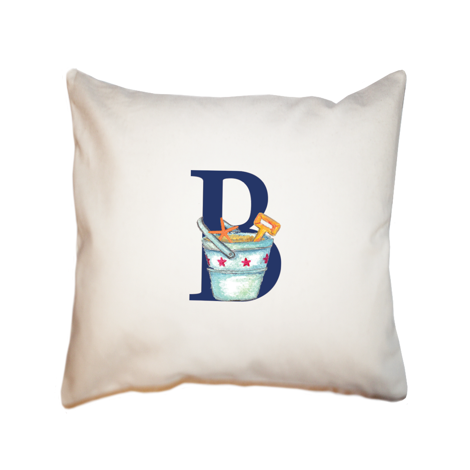 nautical alphabet - B square pillow