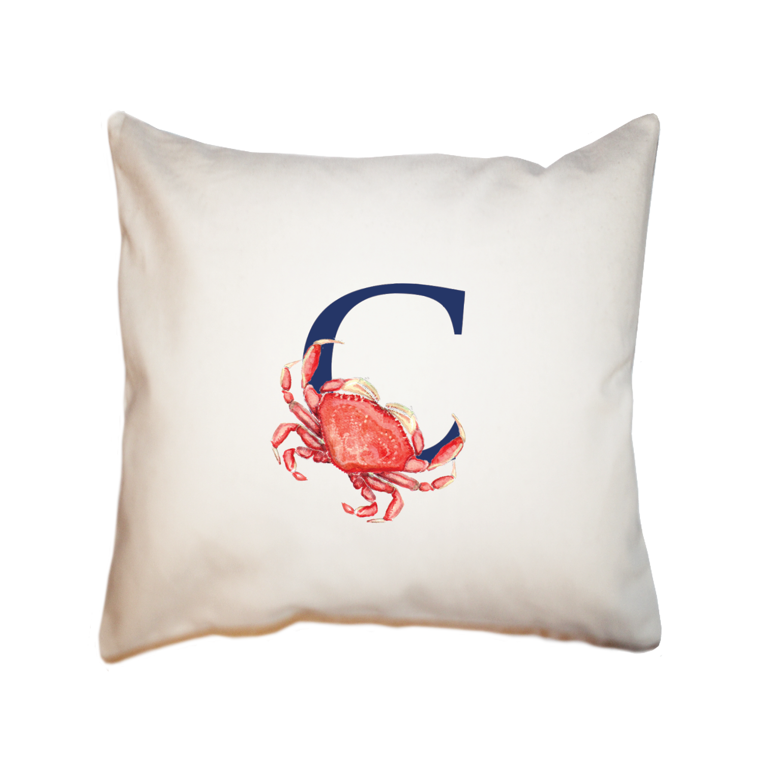 nautical alphabet - C square pillow