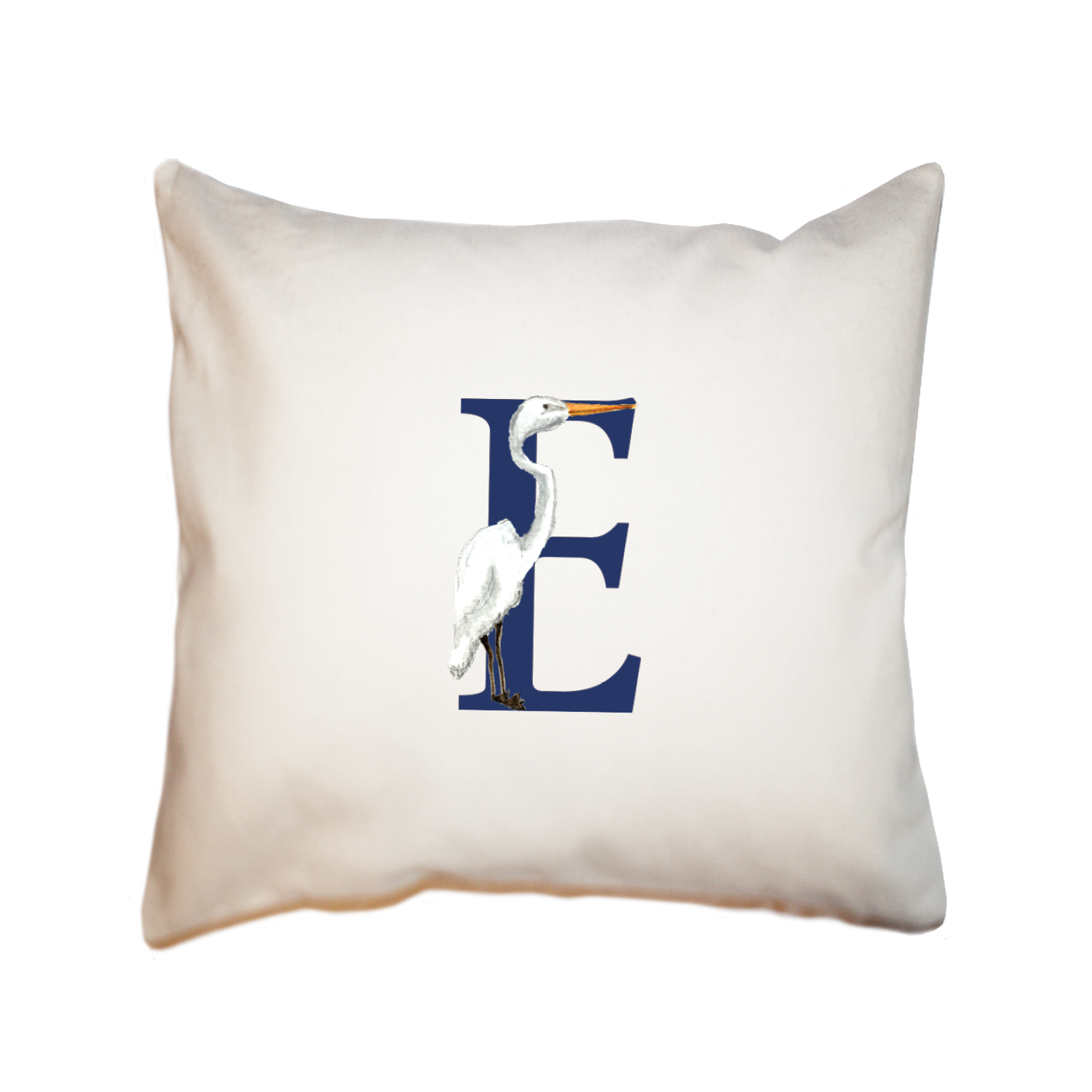 nautical alphabet - E square pillow