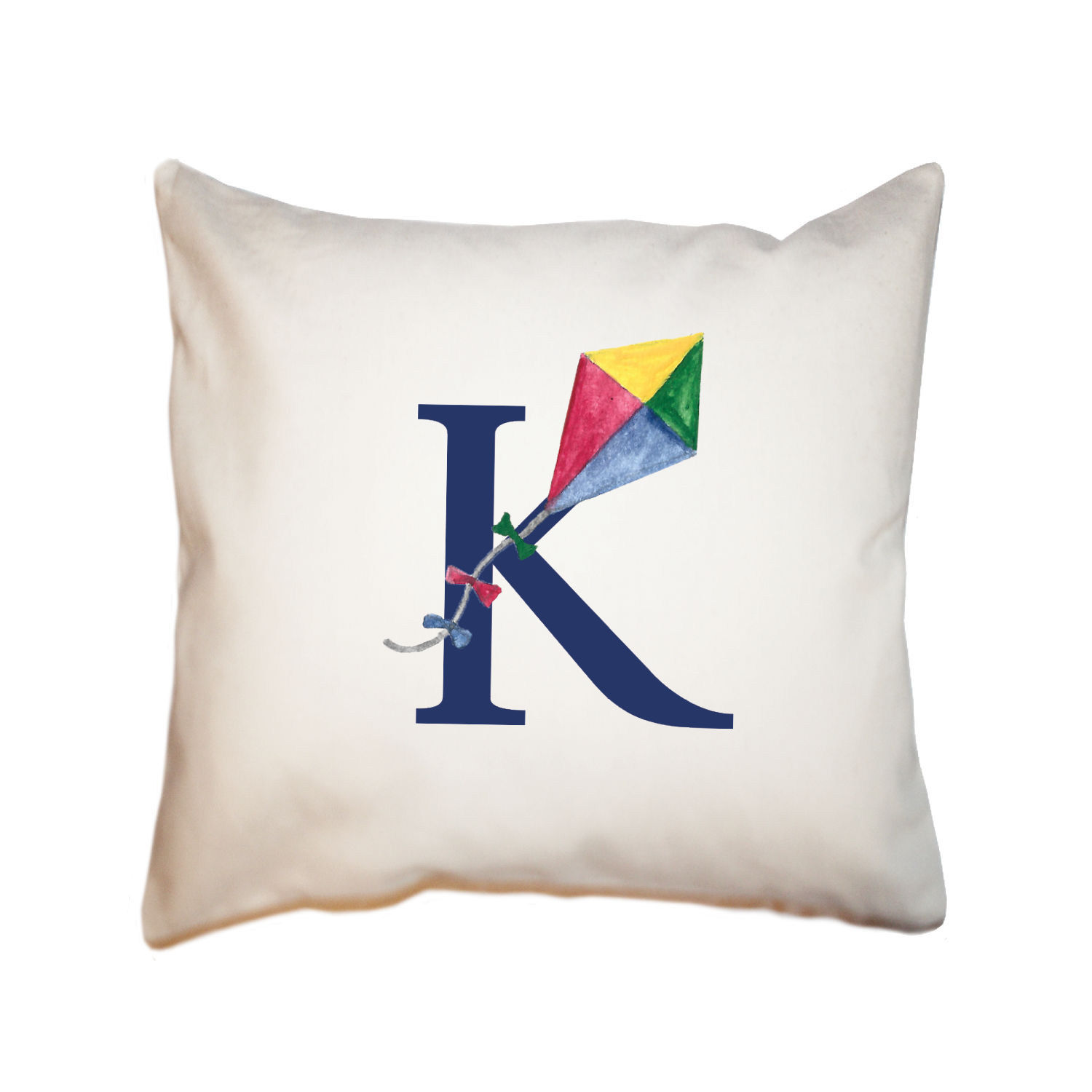 nautical alphabet - K square pillow