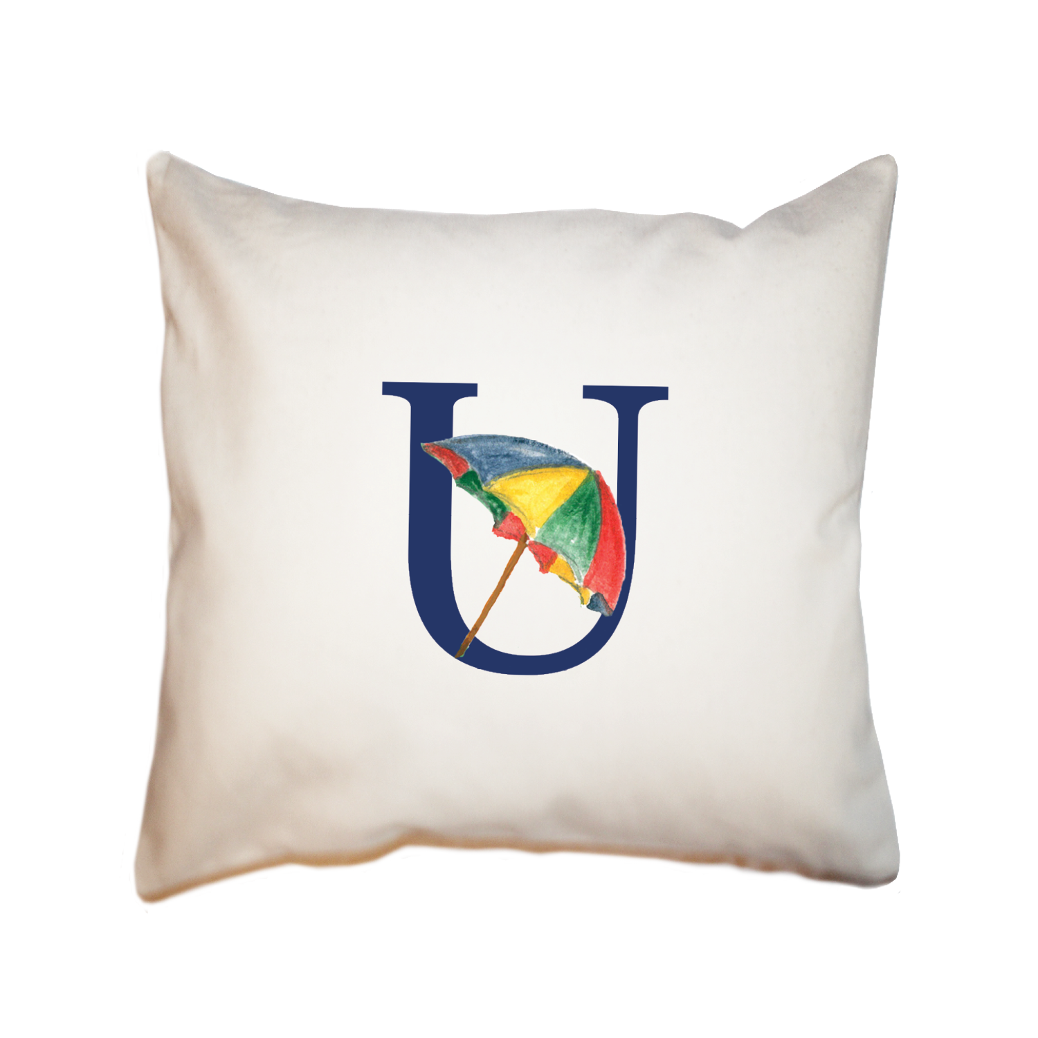 nautical alphabet - U square pillow