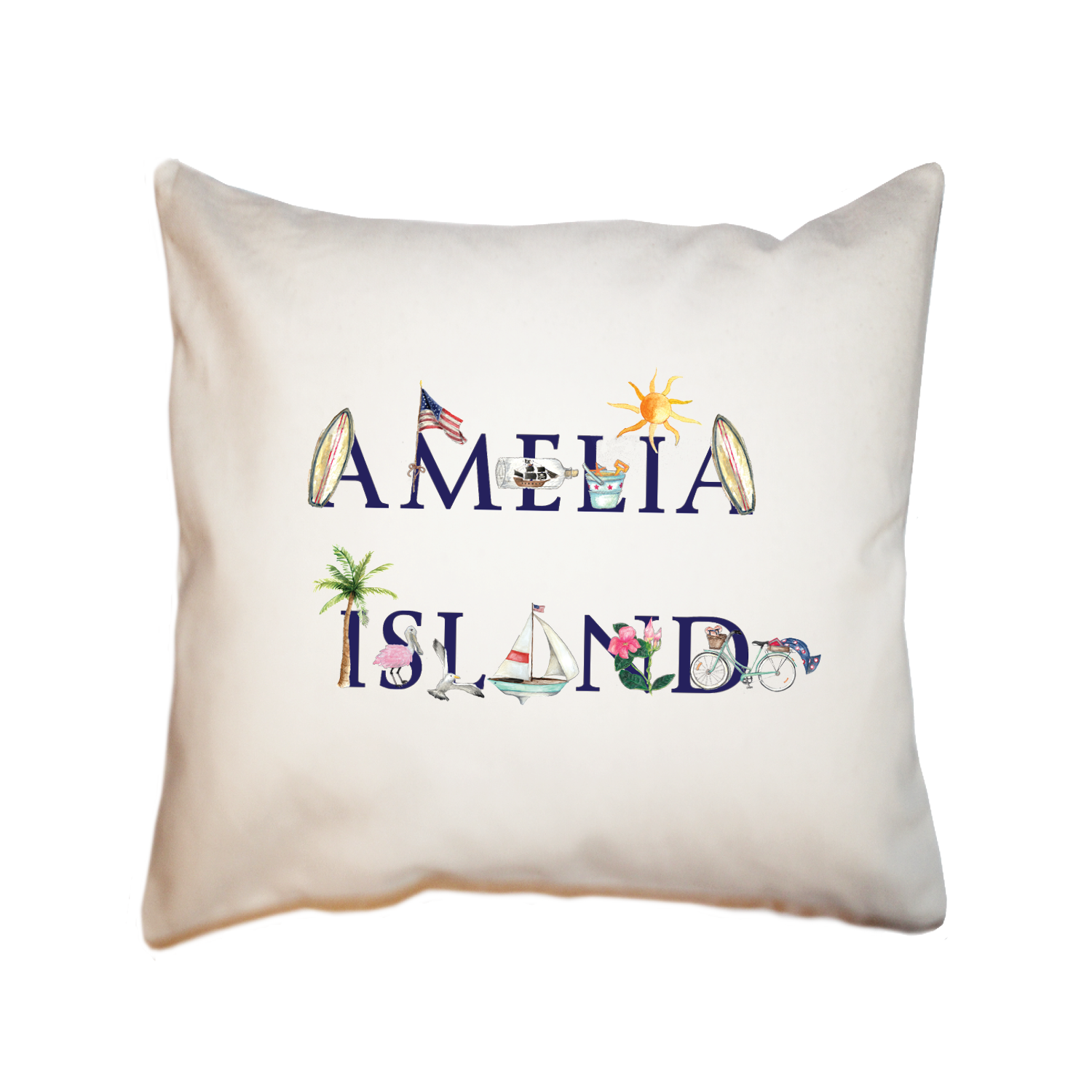 amelia island square pillow