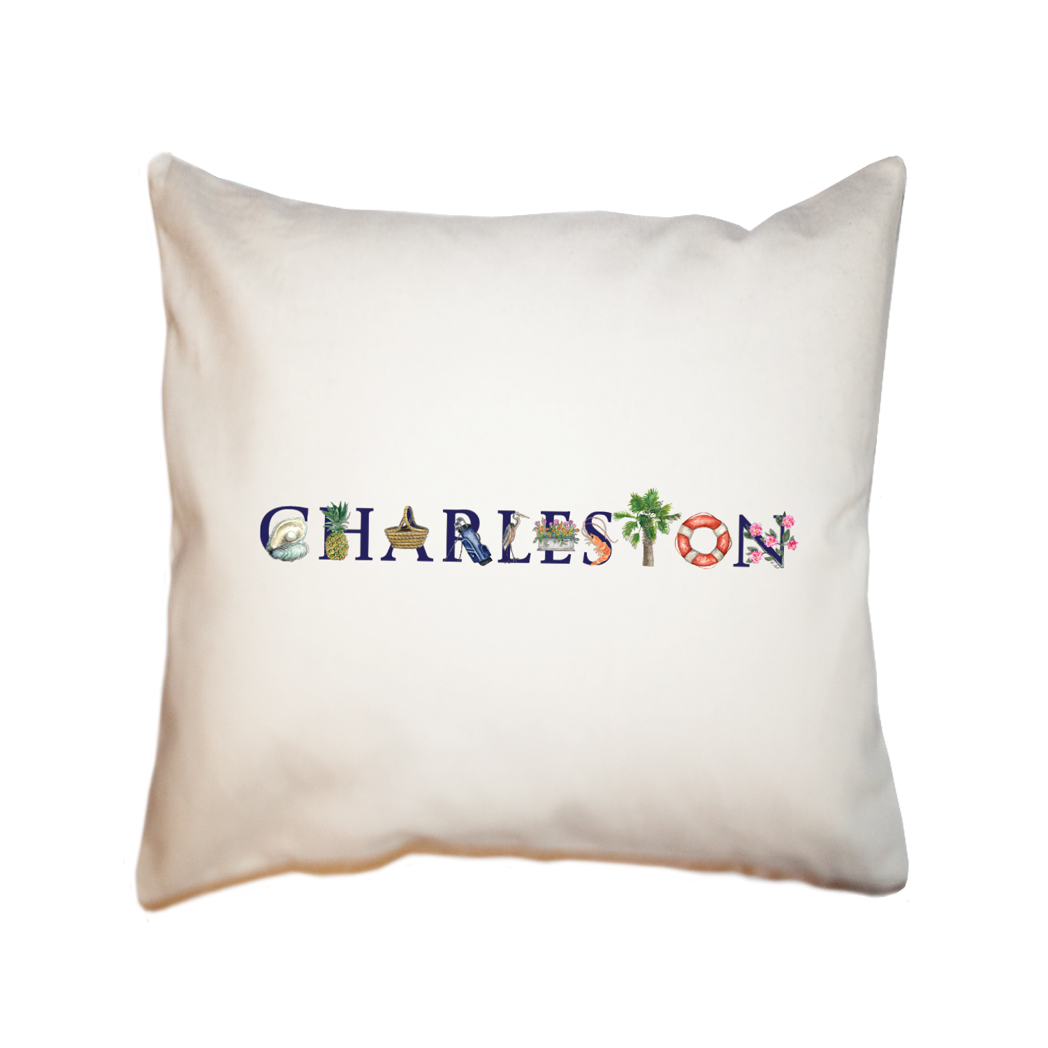 charleston, sc square pillow