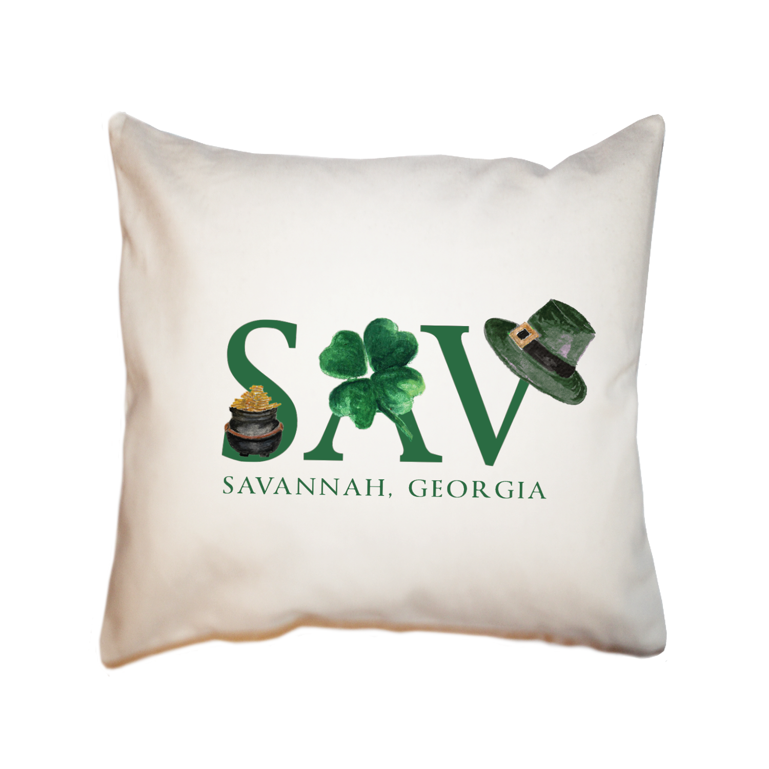 sav st patty's day square pillow