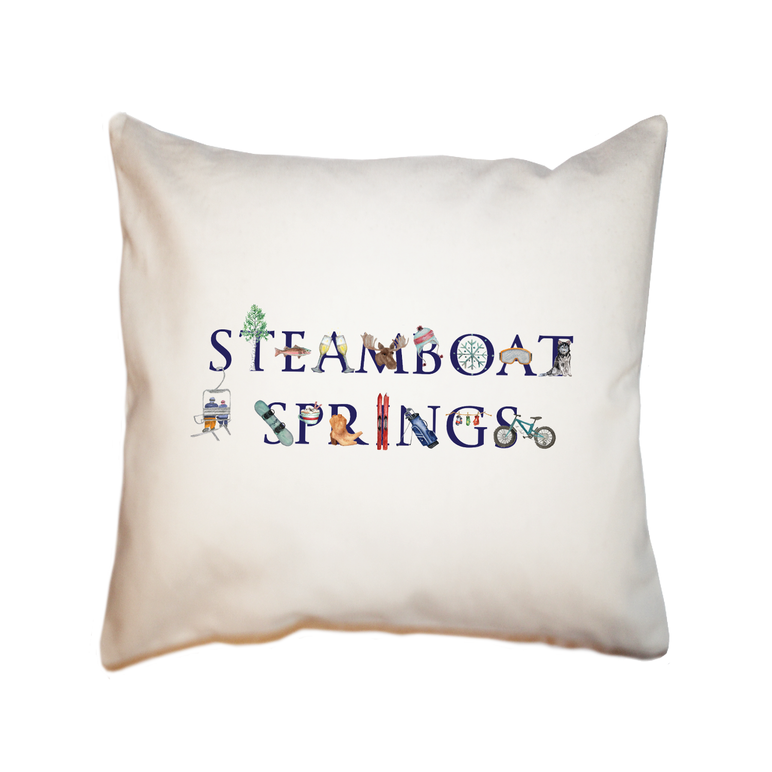 steamboat springs square pillow