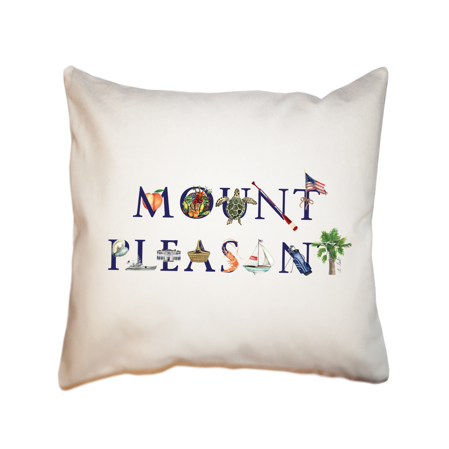 mount pleasant square pillow
