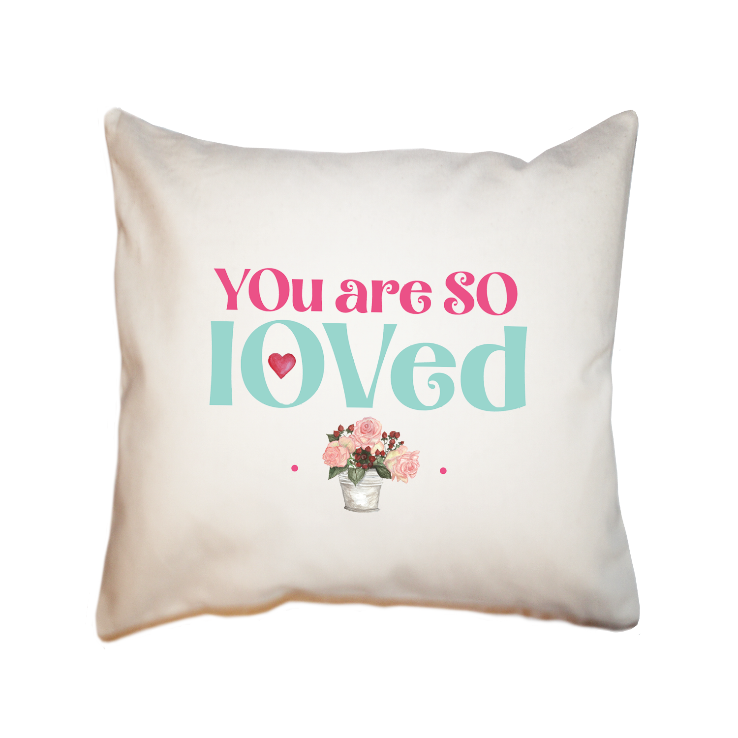 so loved square pillow