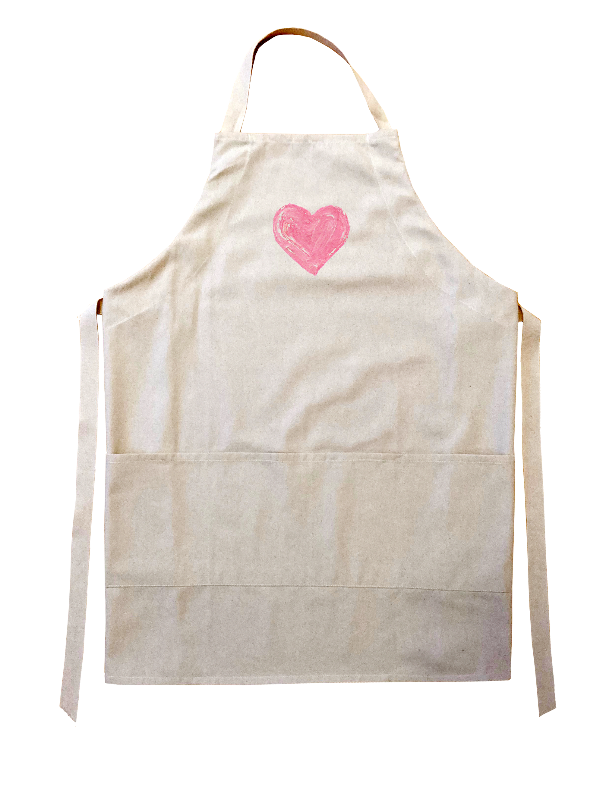 pink heart apron
