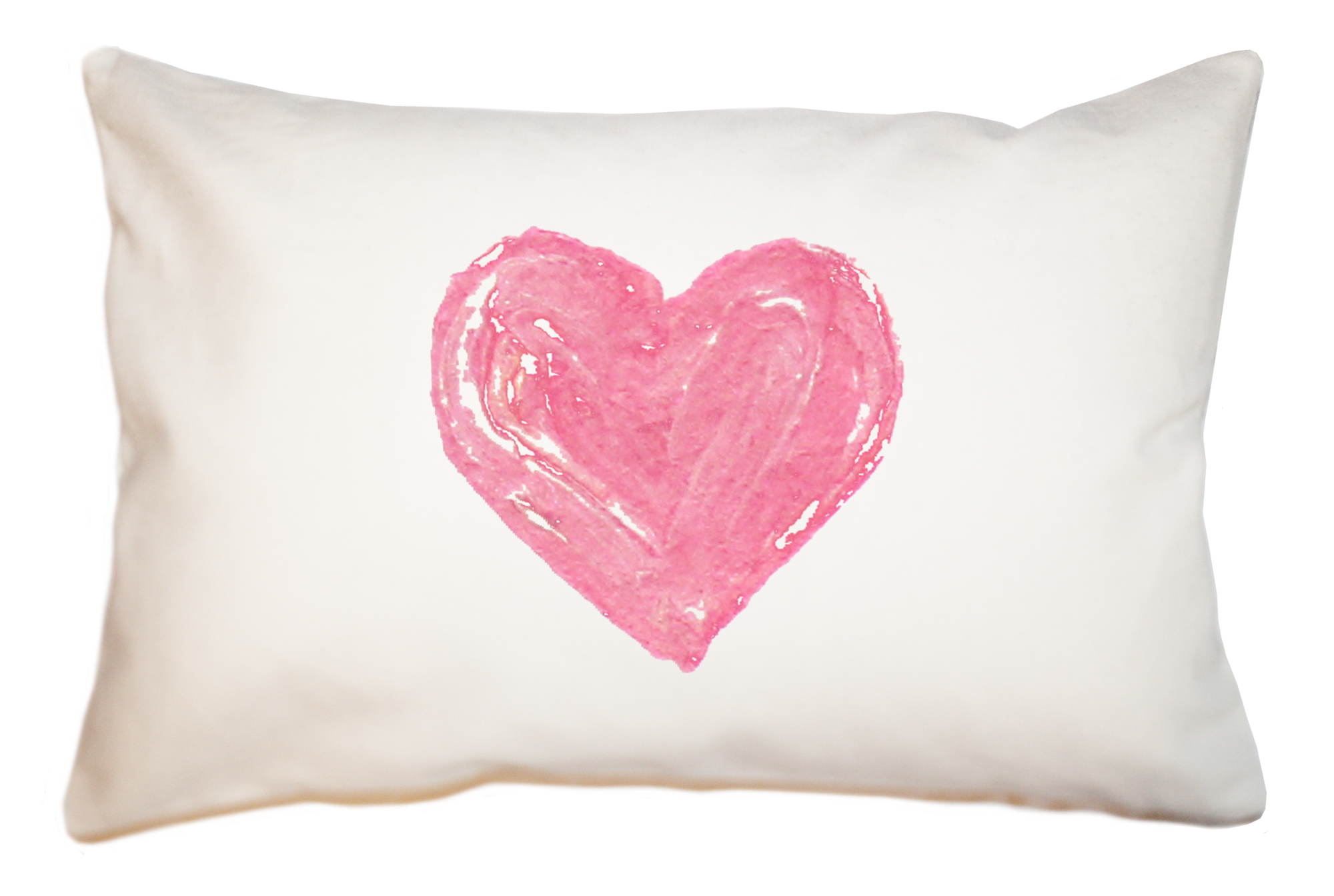 pink heart large rectangle pillow
