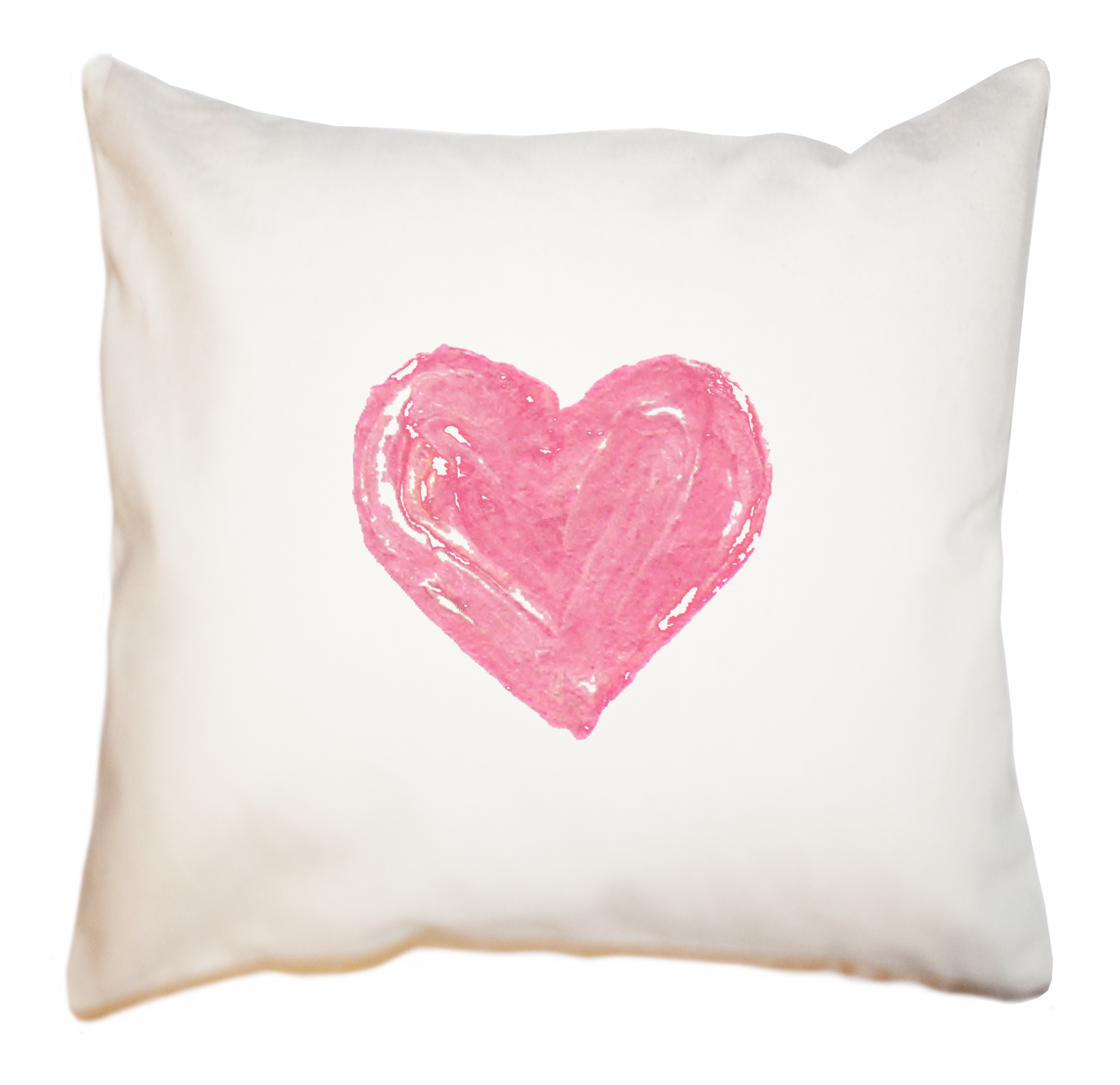 pink heart square pillow
