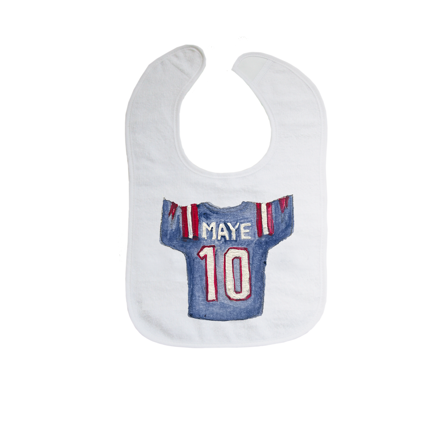maye blue jersey bib