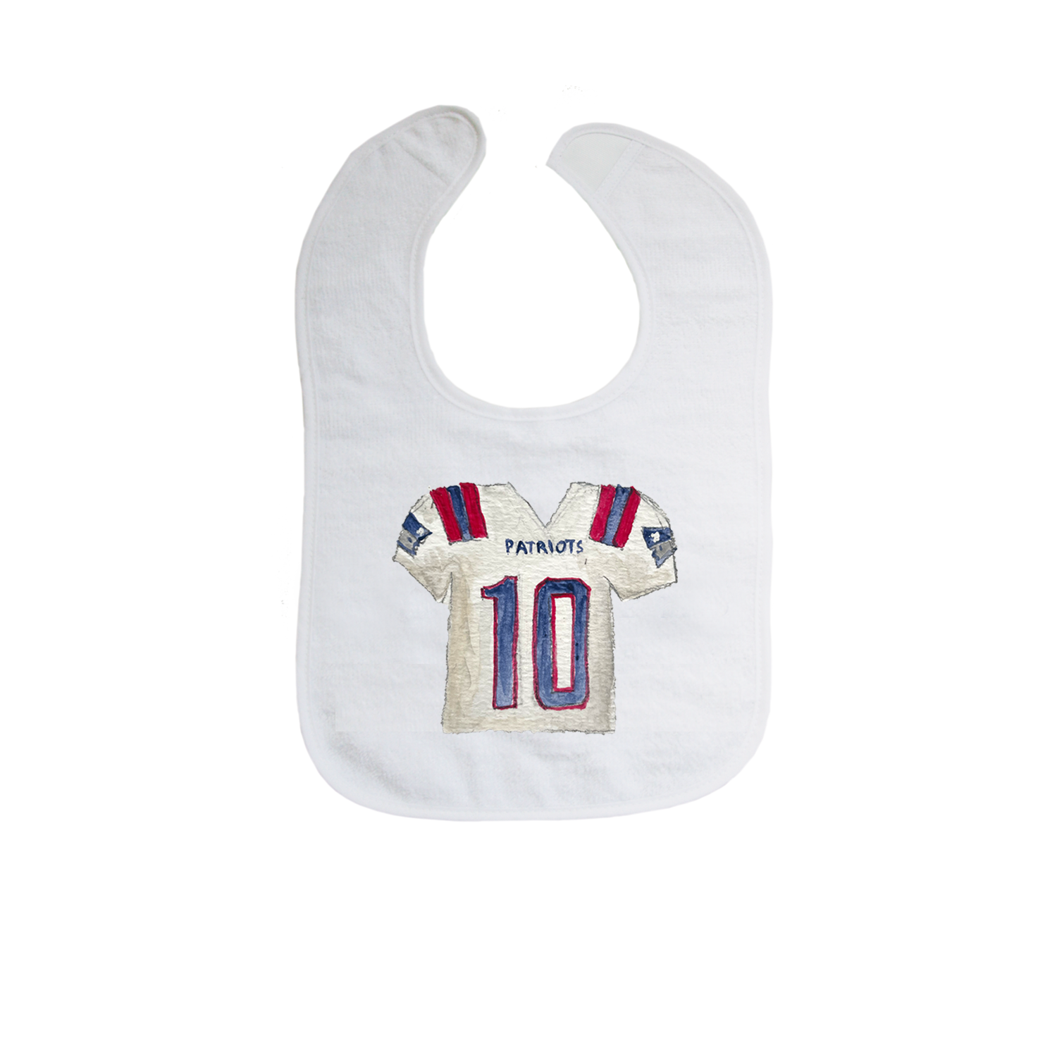 new england blue football jersey bib