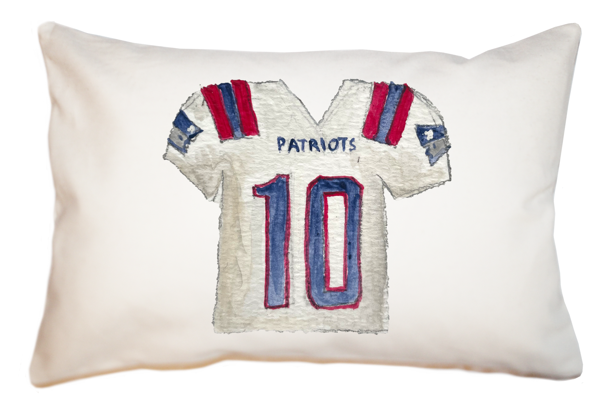 new england blue football jersey large rectangle pillow