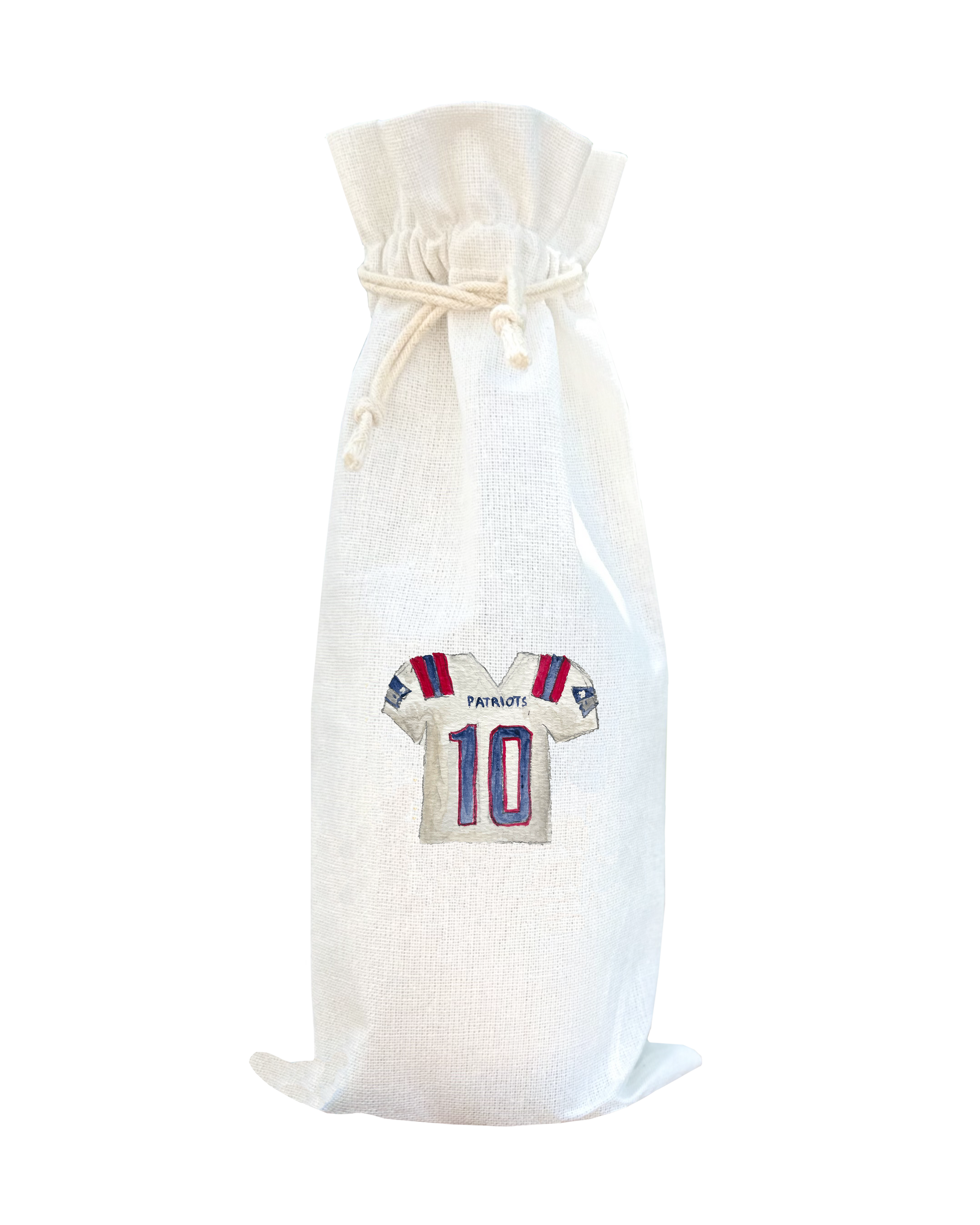new england blue football jersey wine bag