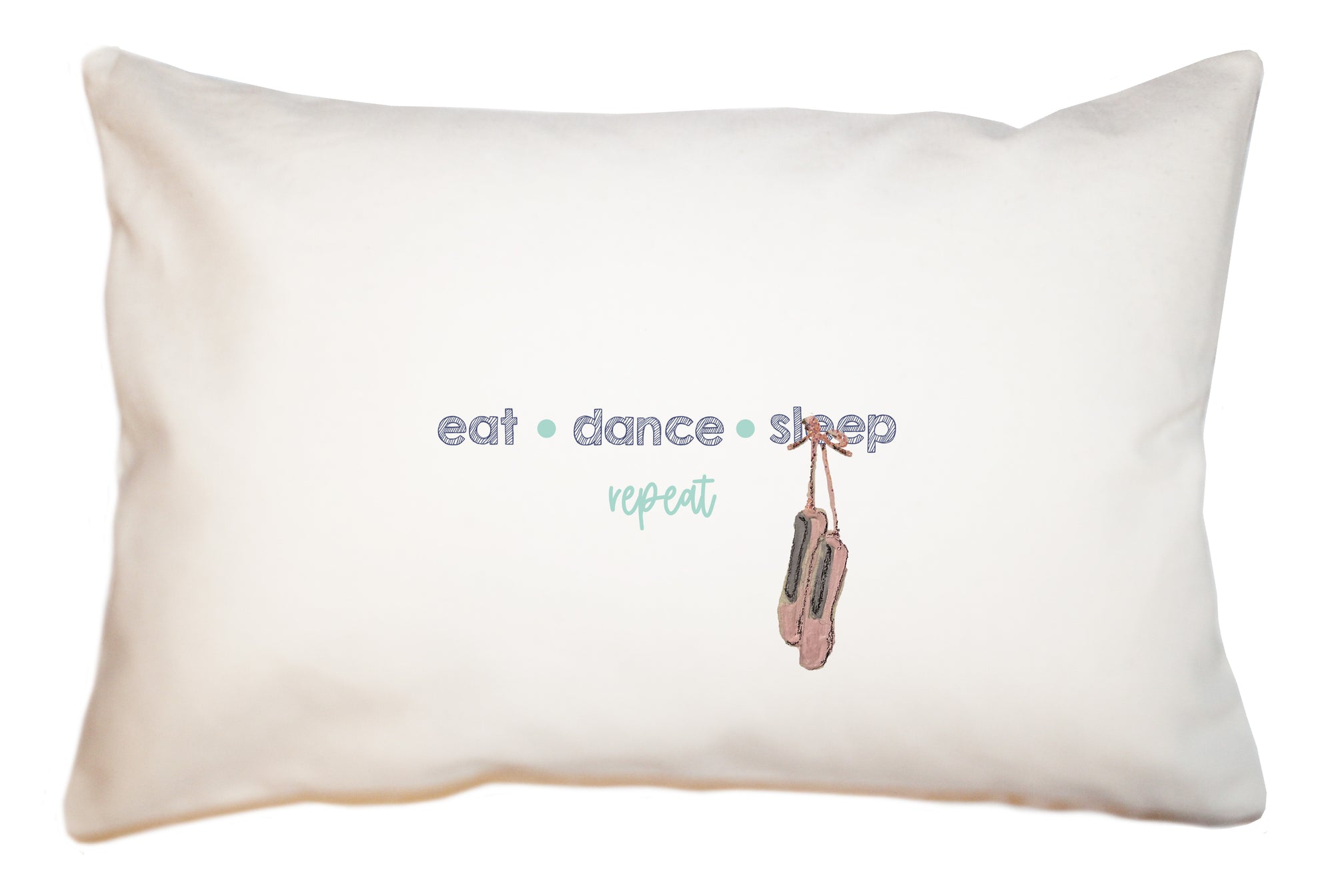 eat dance sleep repeat large rectangle pillow
