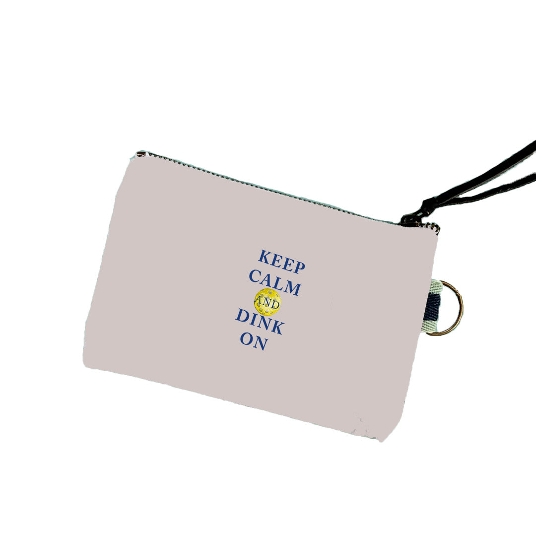 keep calm and dink on with ball mini zip