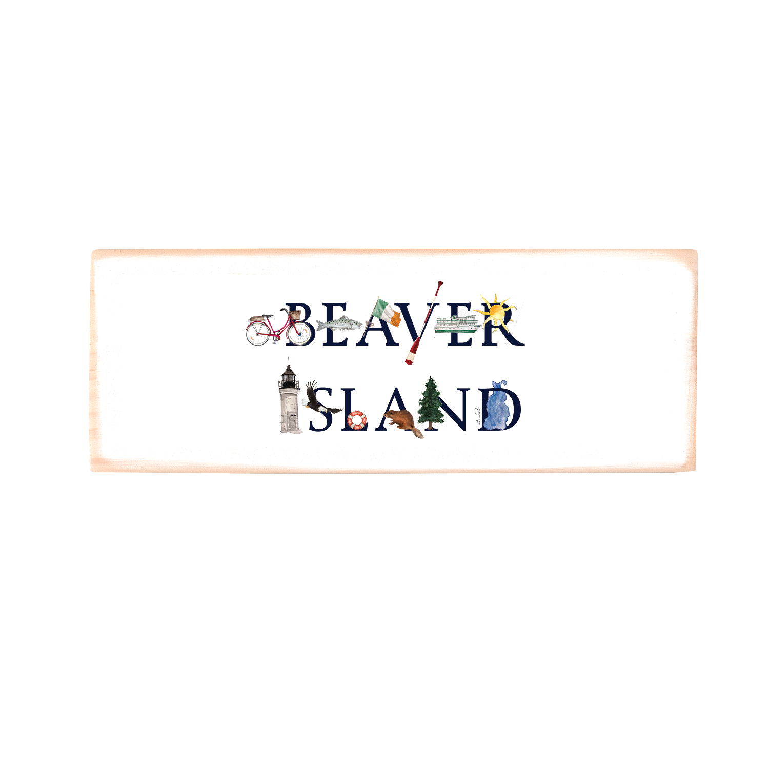 beaver island wood block rectangle