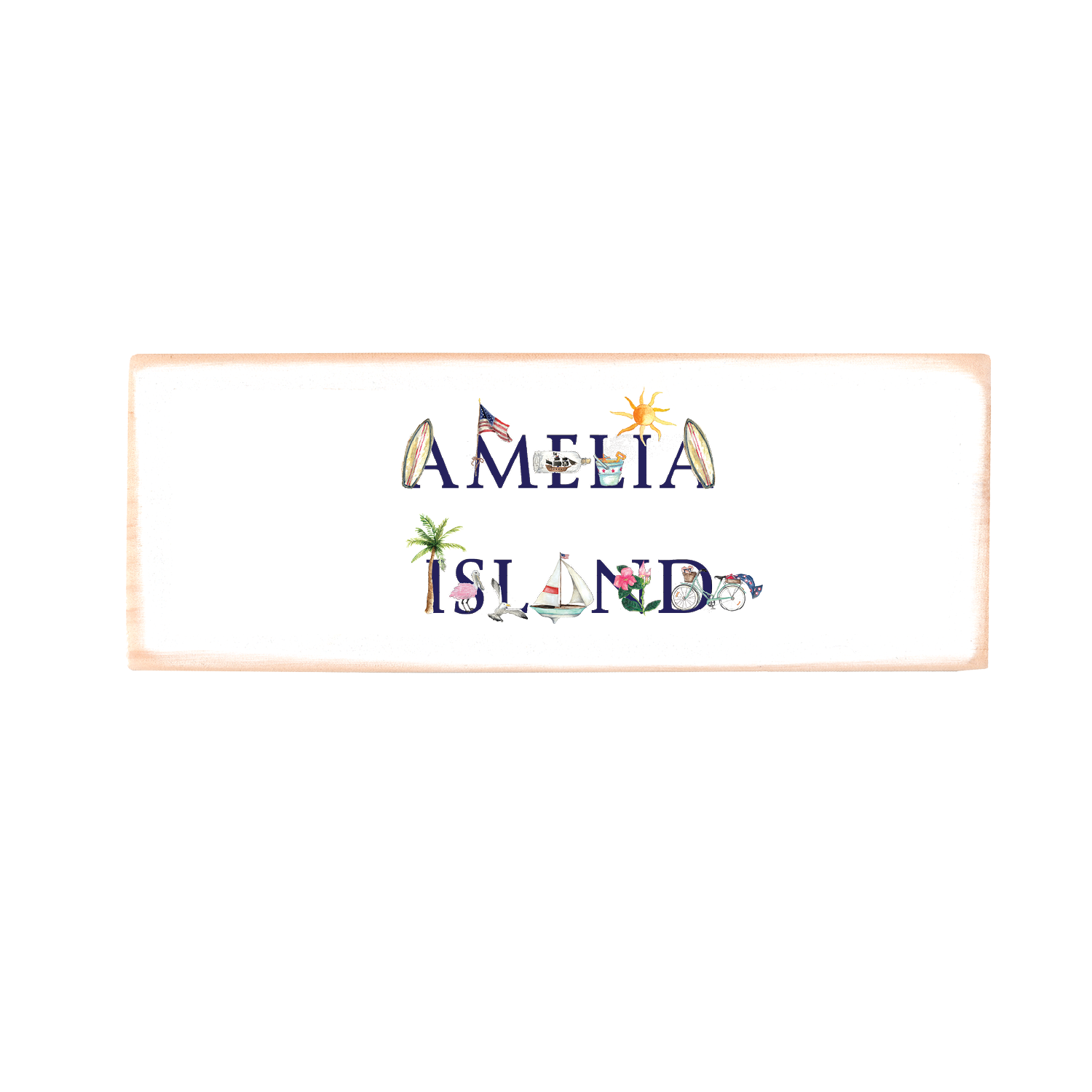 amelia island wood block rectangle