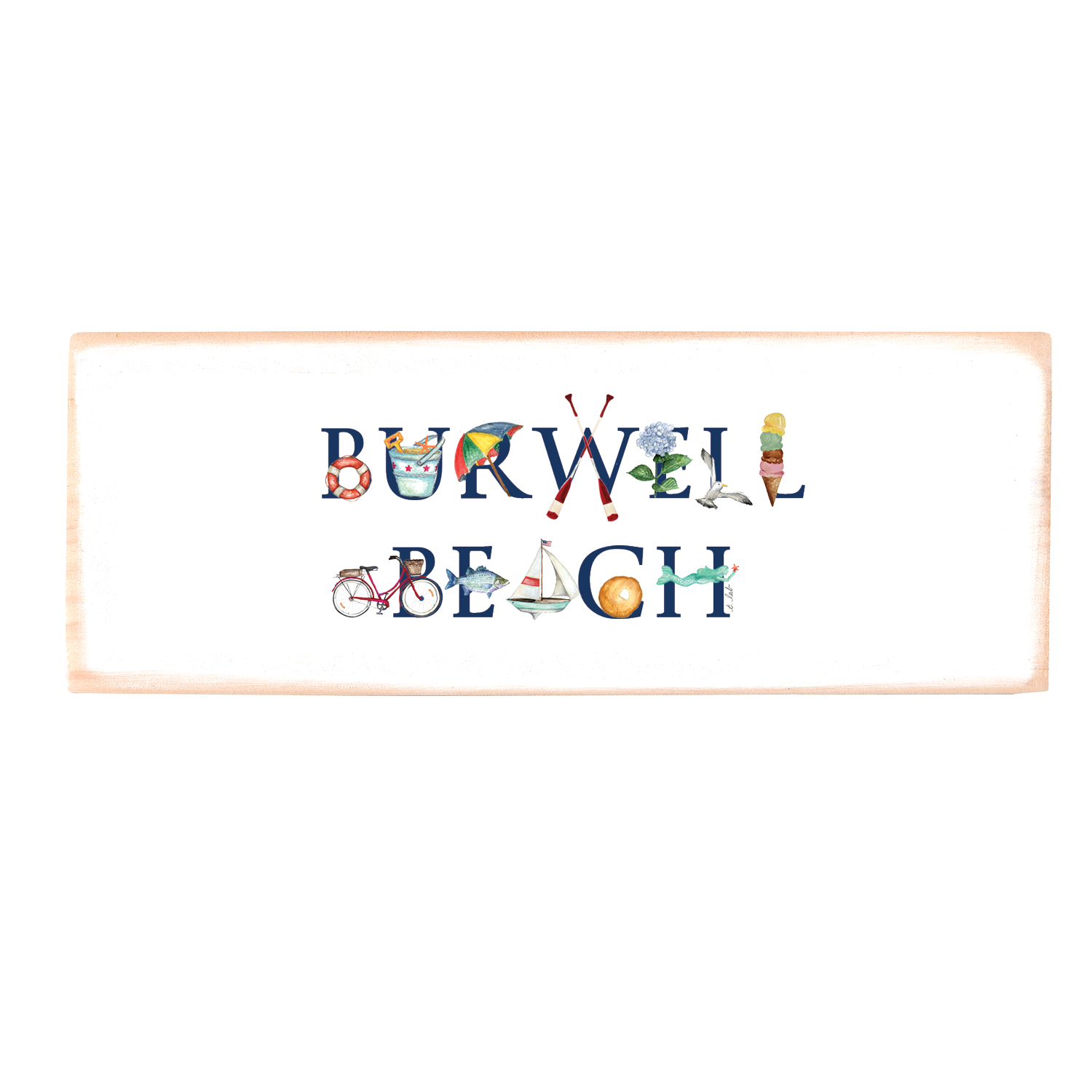 burwell beach wood block rectangle