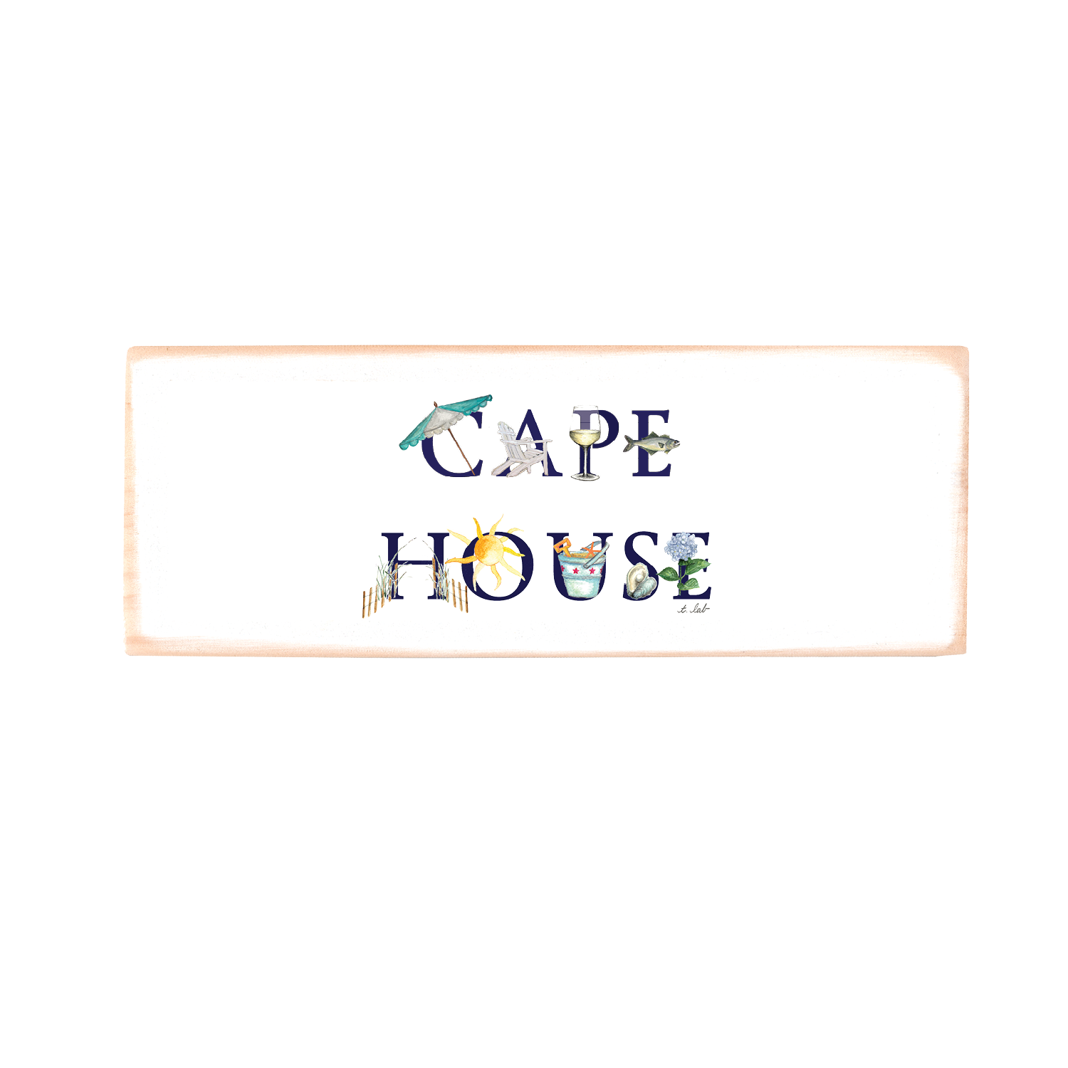 cape house wood block rectangle