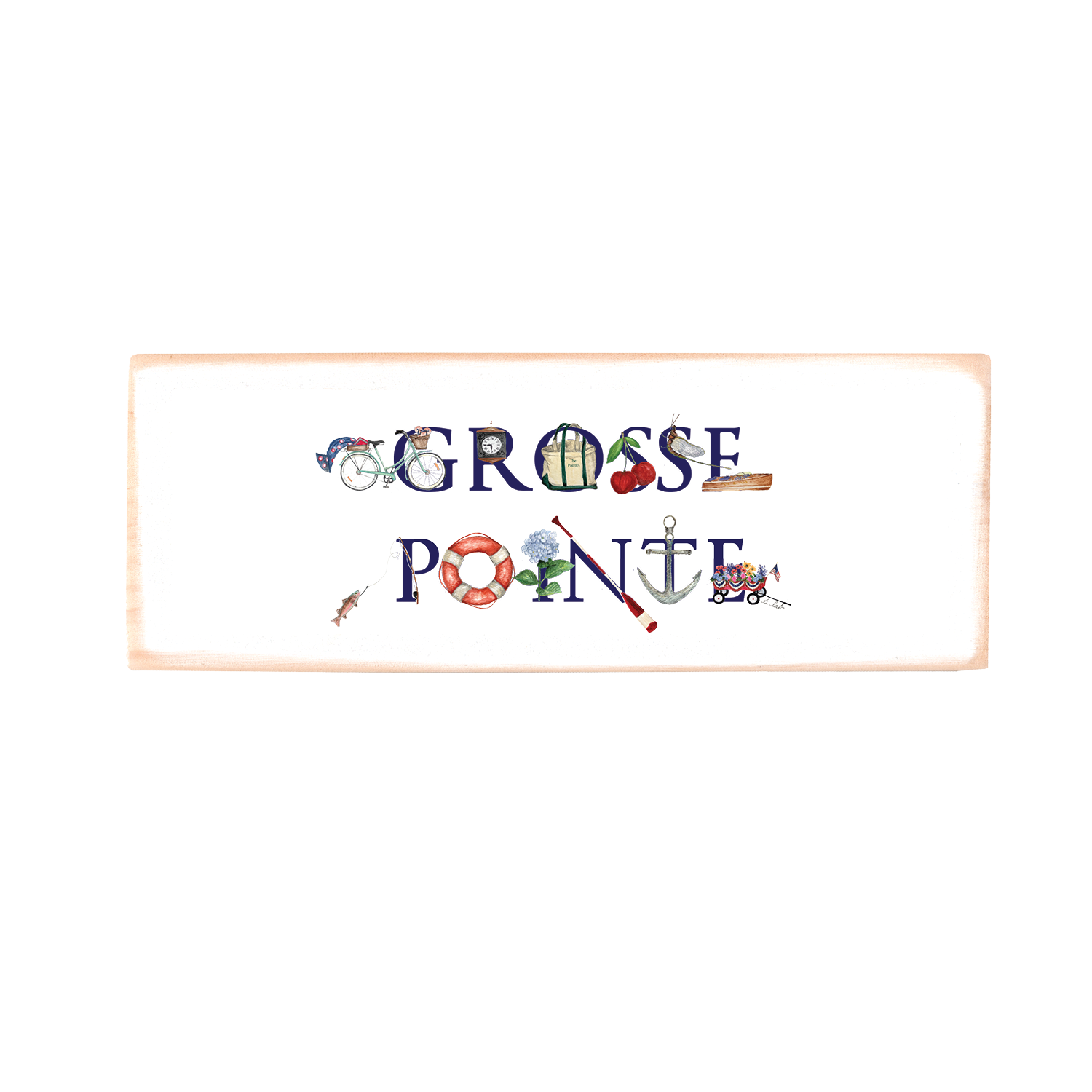 grosse pointe wood block rectangle