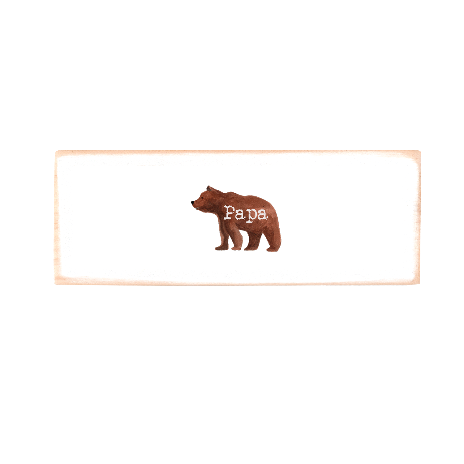 papa bear wood block rectangle
