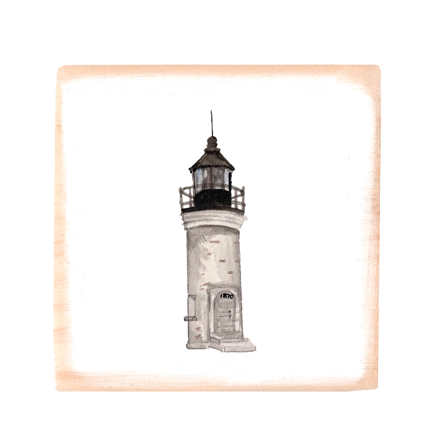 beaver Island lighthouse square block