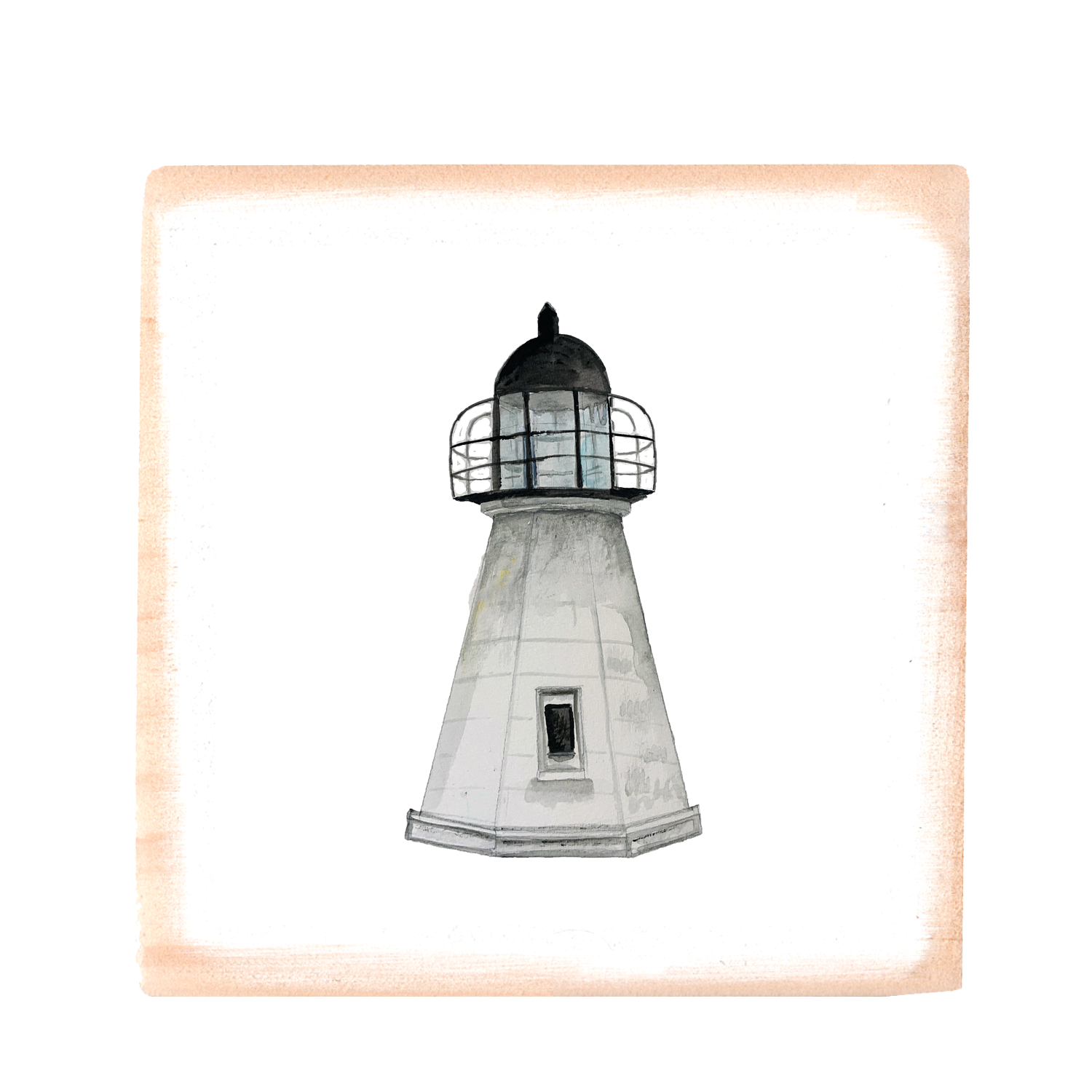 prudence island light wood block