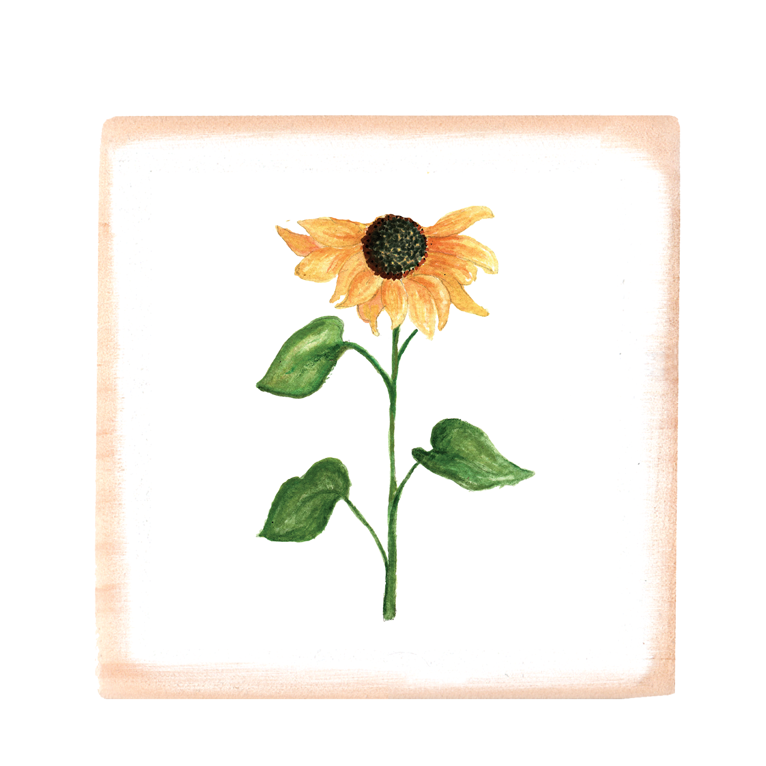 black eyed susan wood block