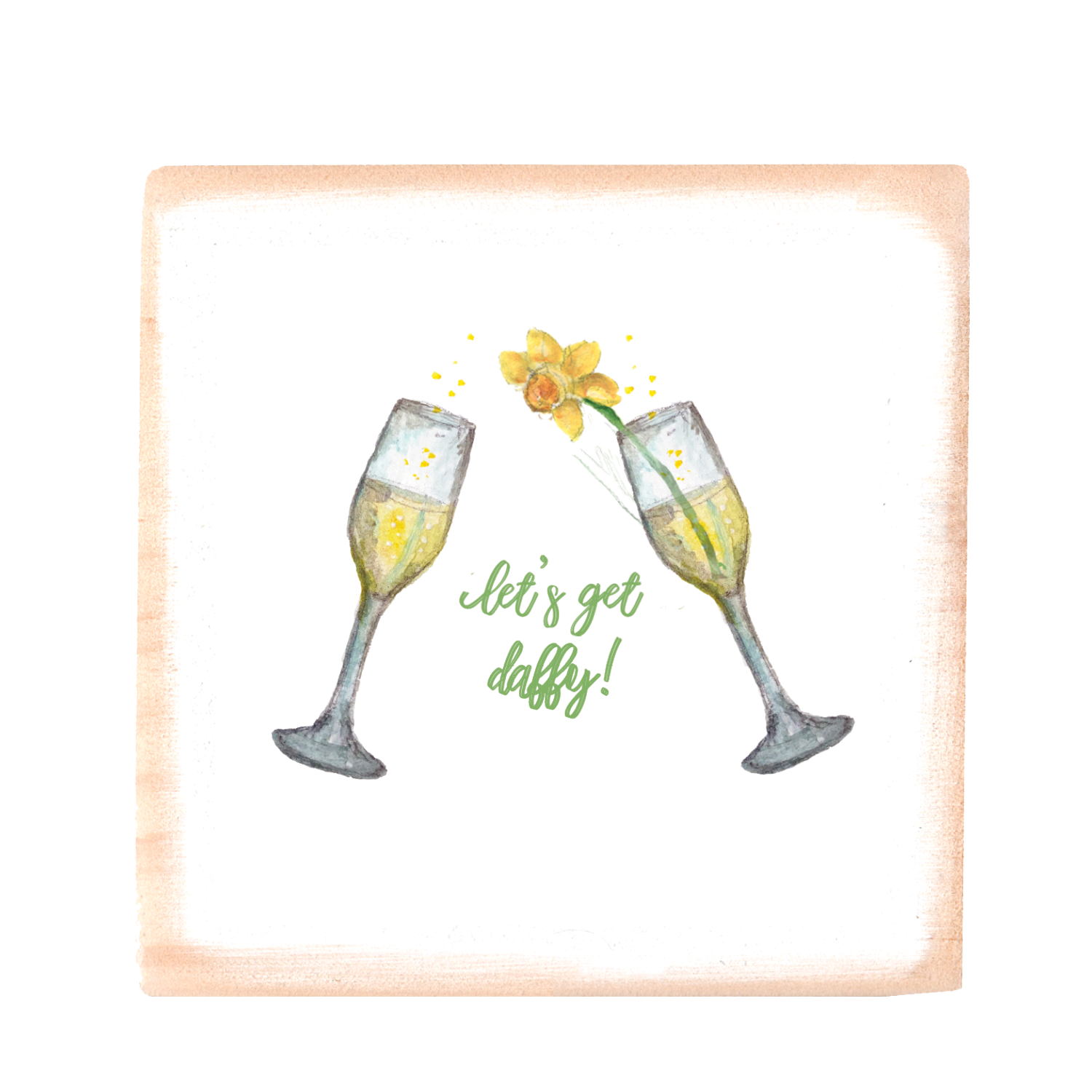 let's get daffy wood block