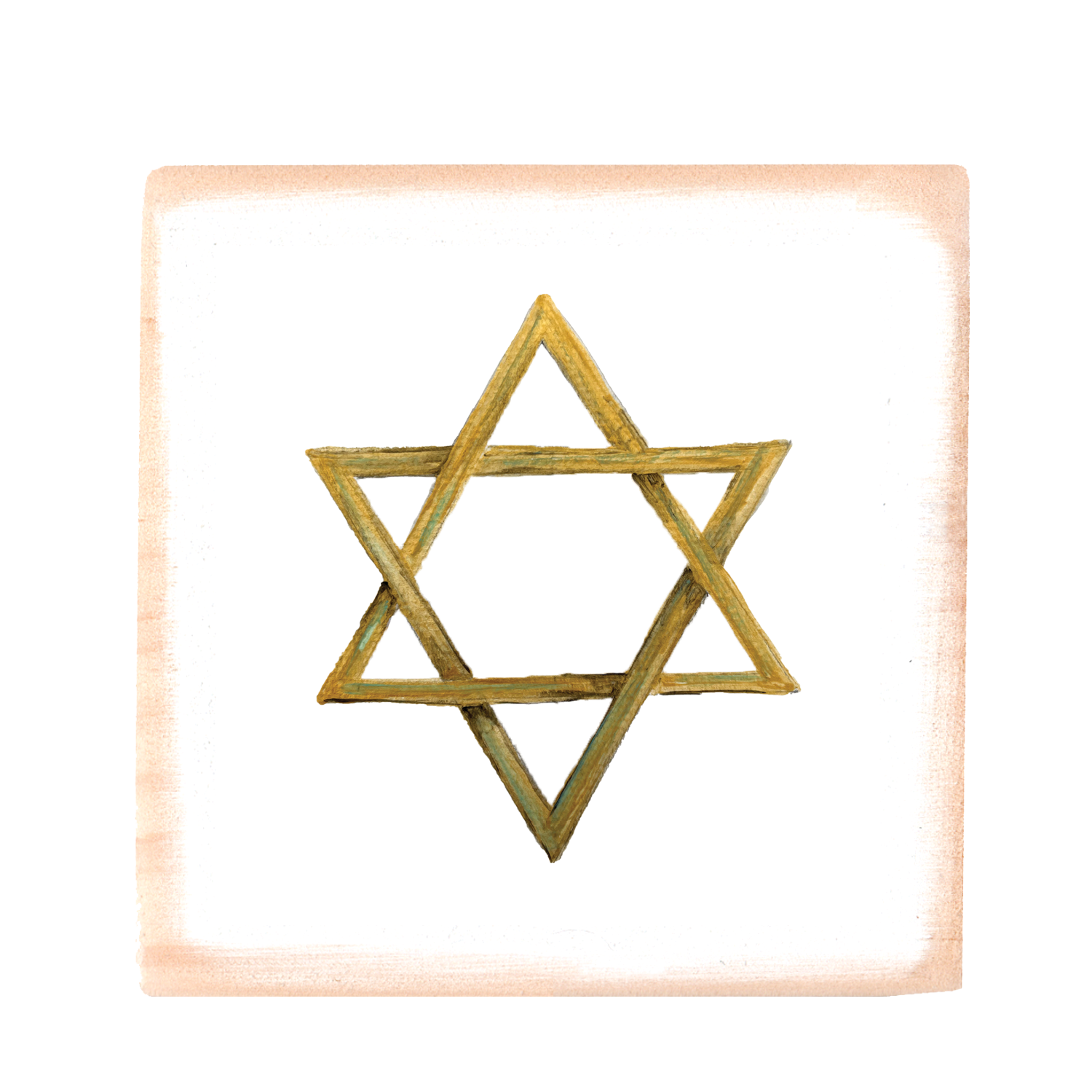 star of david wood block