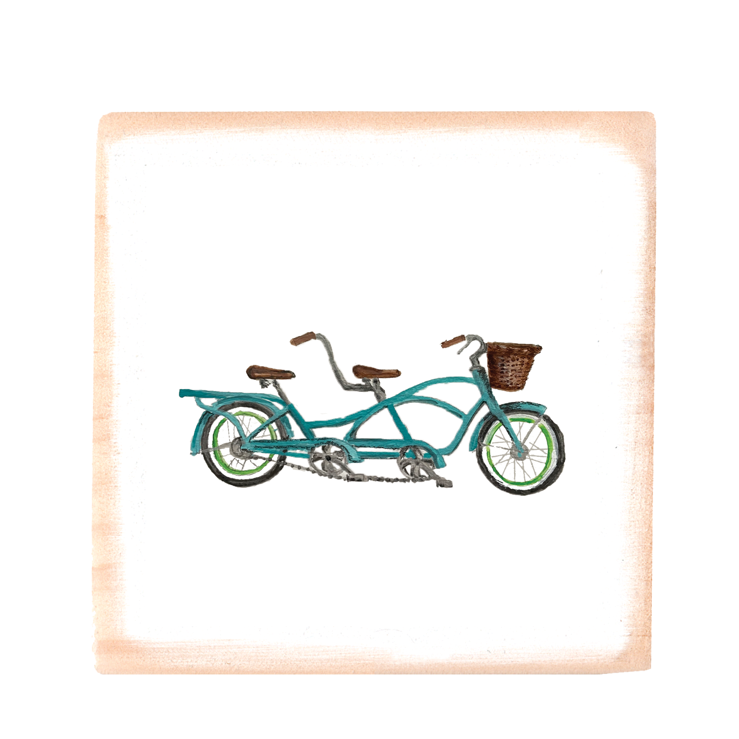 tandem bike wood block