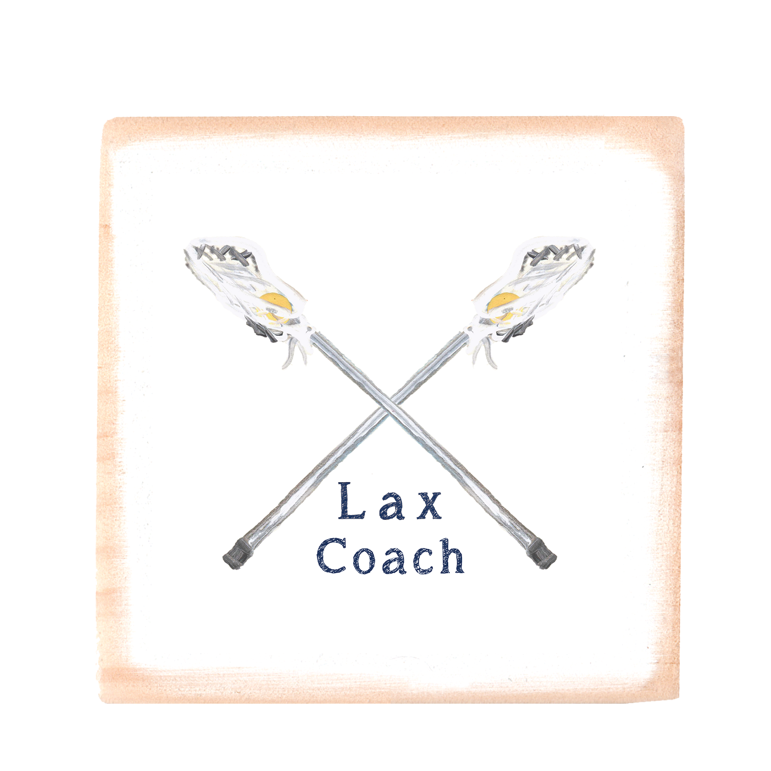 lax coach wood block