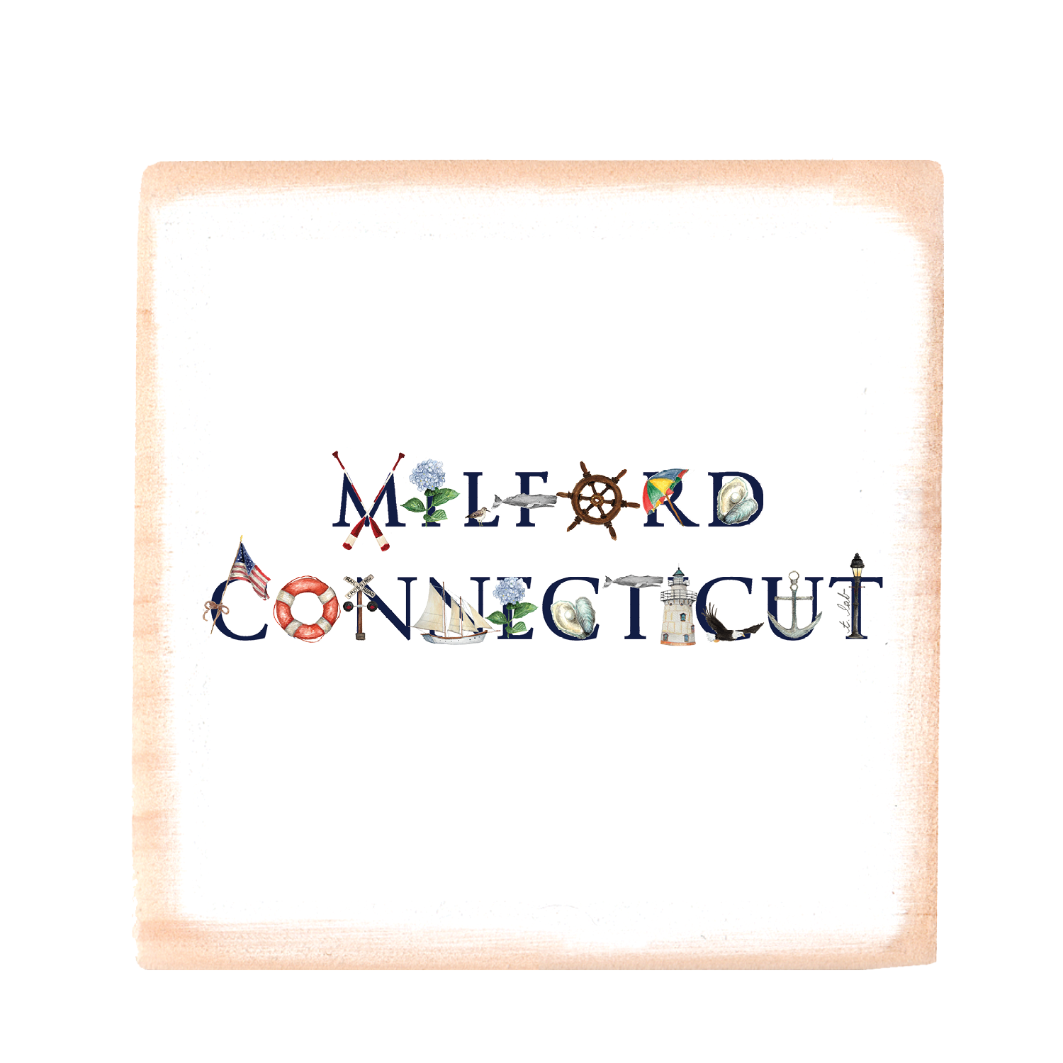milford conneticut wood block