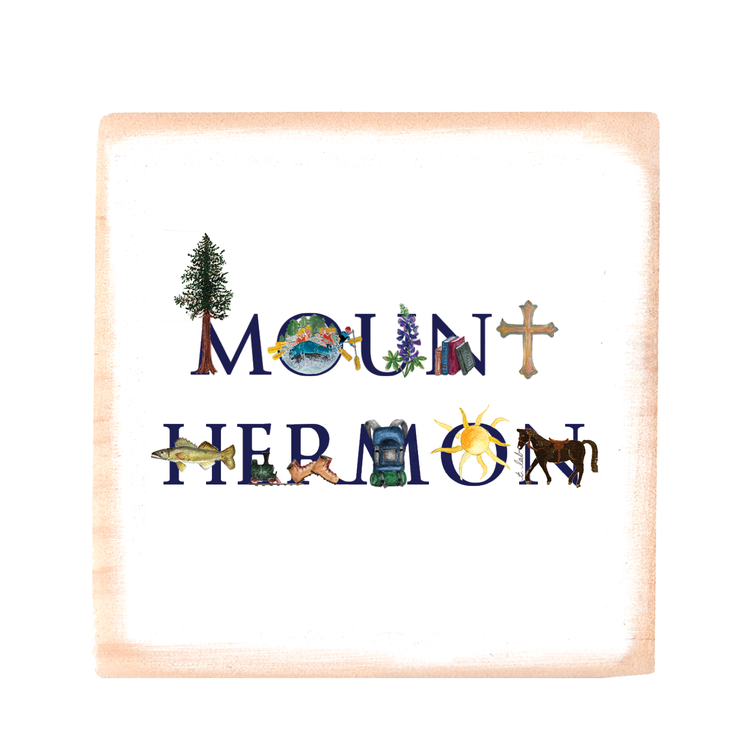 mount hermon wood block