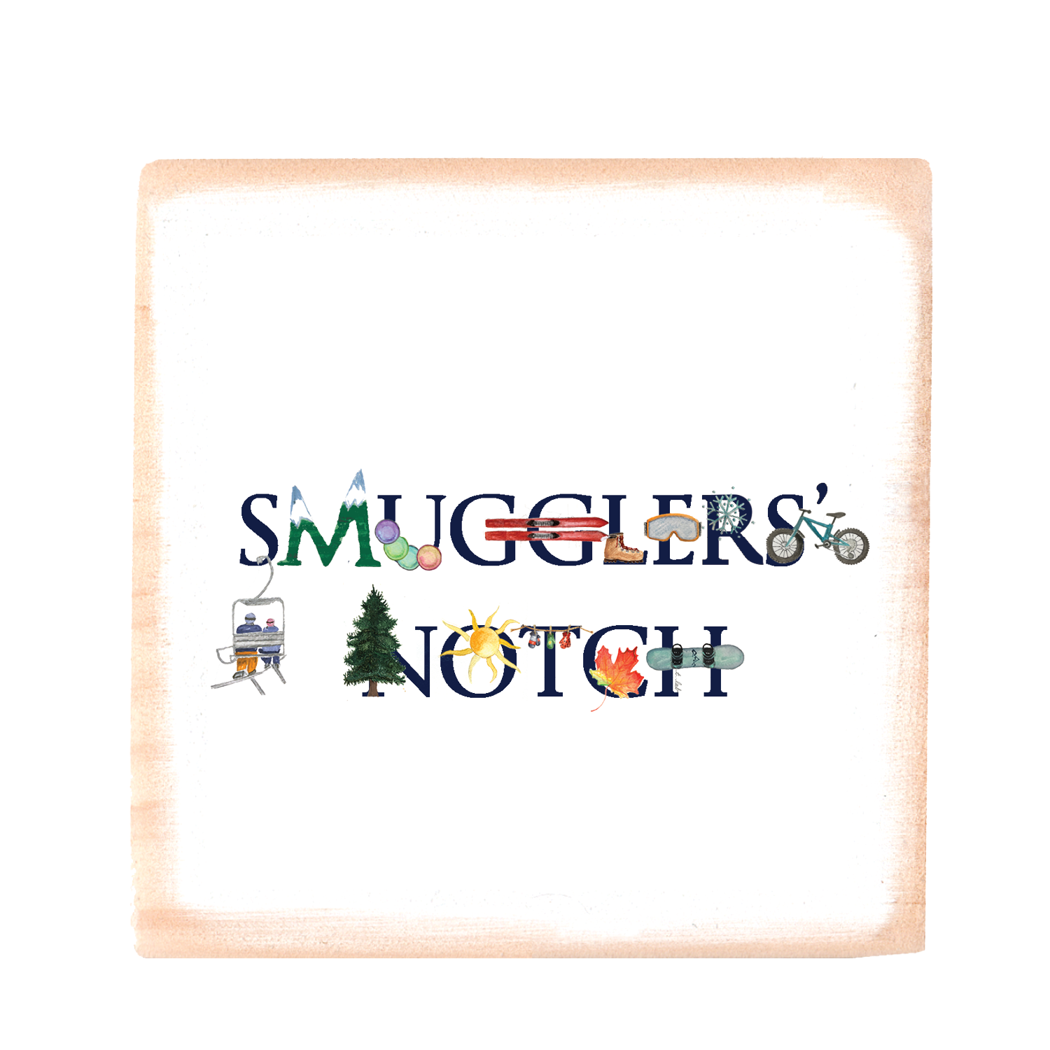 smuggler's notch wood block