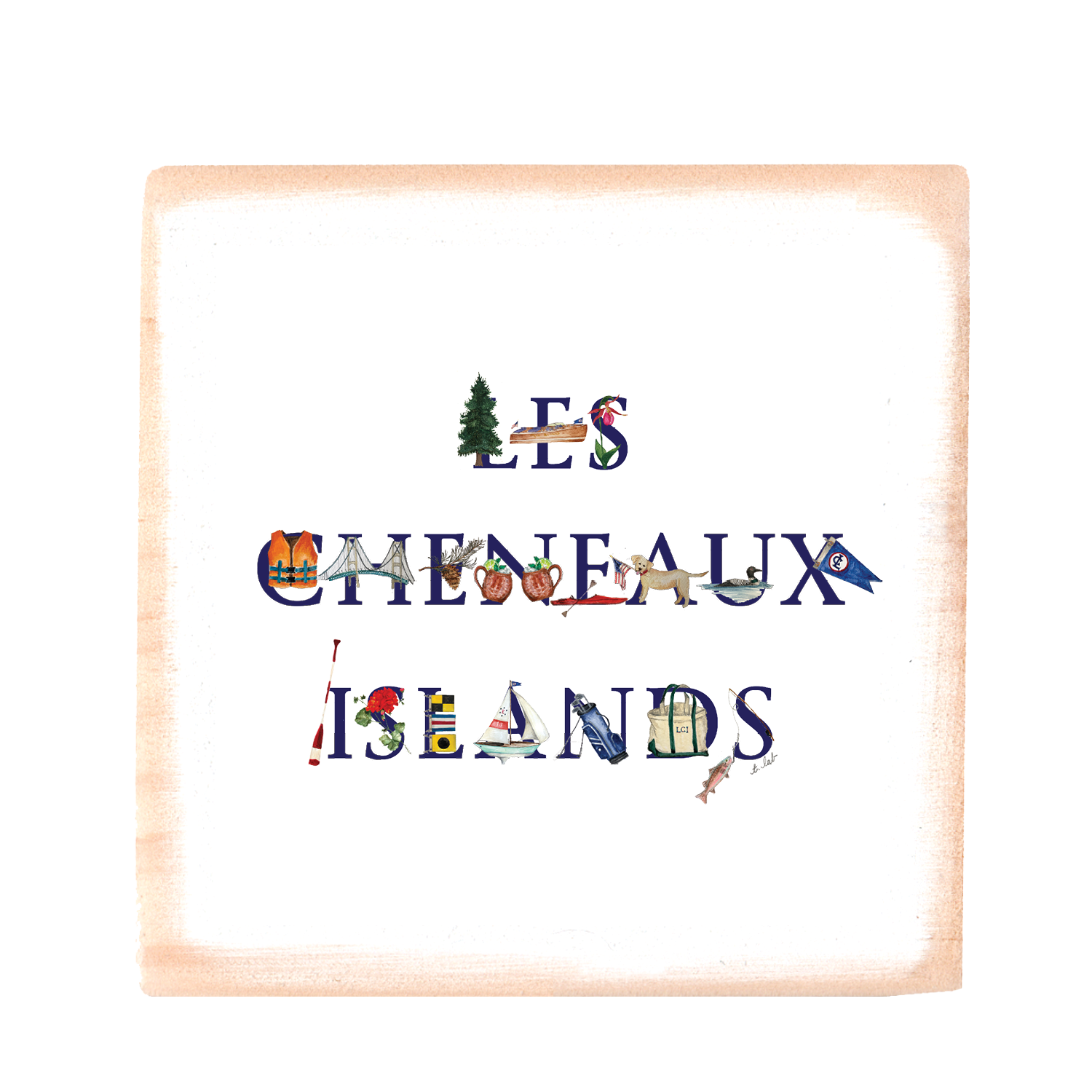 les cheneaux islands wood block