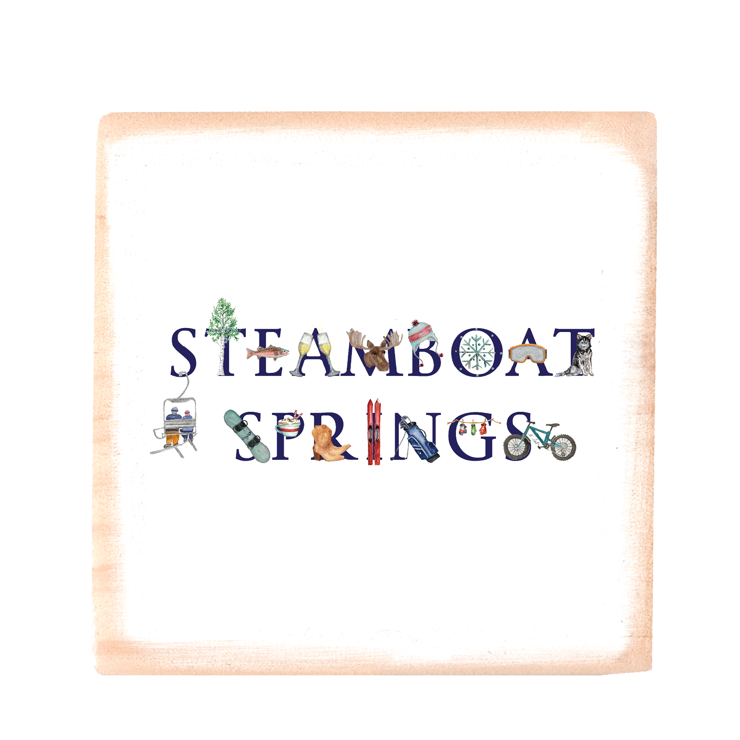 steamboat springs wood block