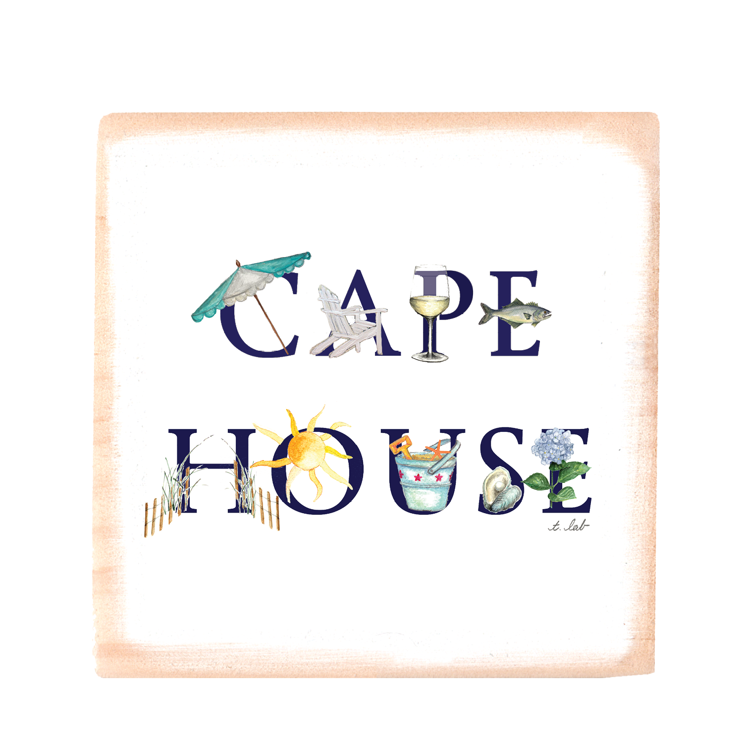 cape house wood block