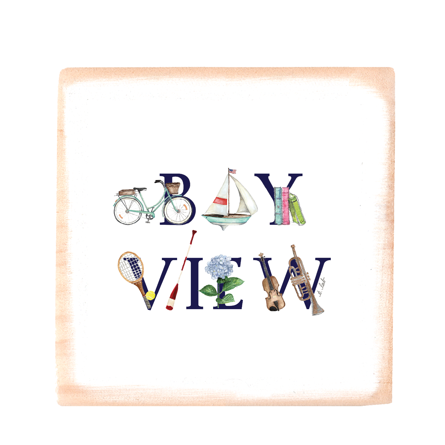 bay view mi wood block