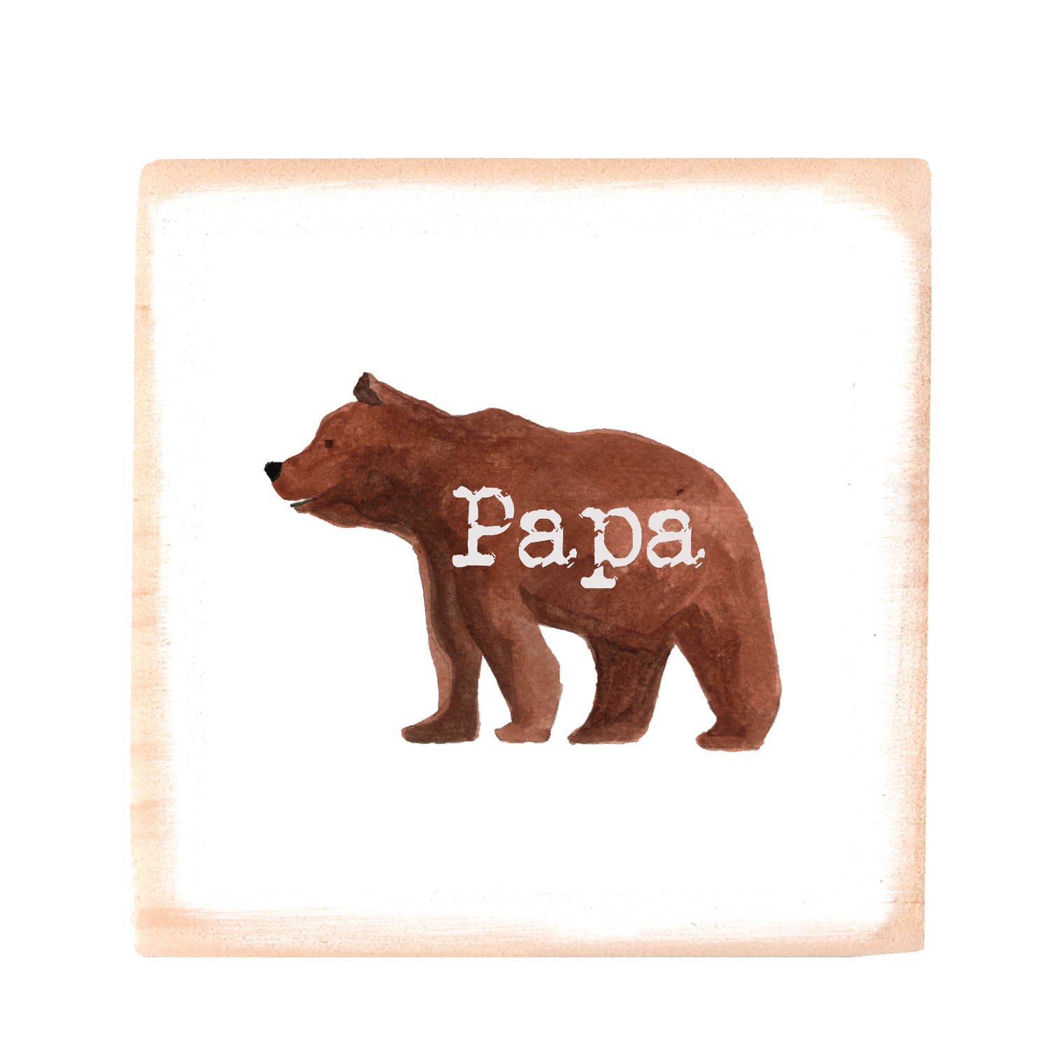 papa bear square block