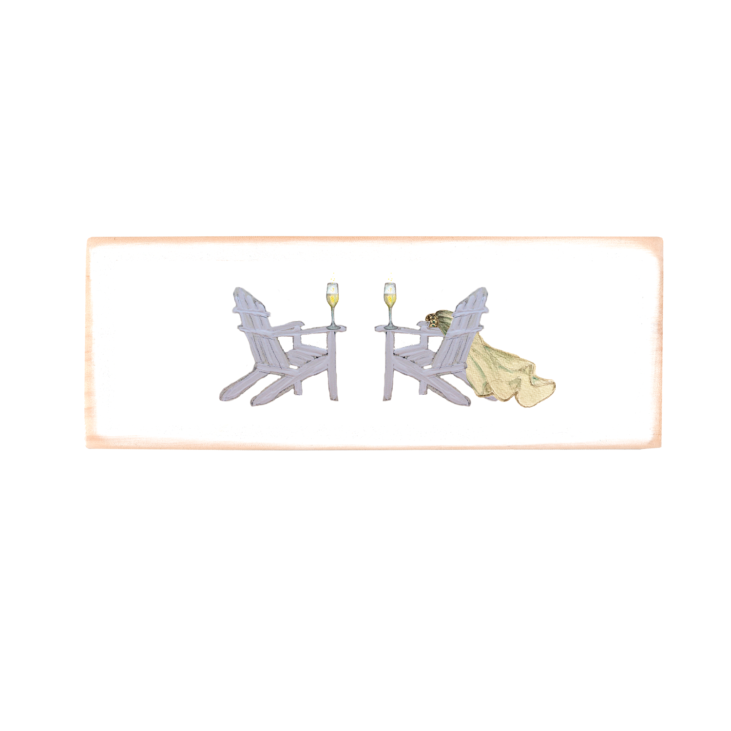 wedding adirondak chairs wood block rectangle