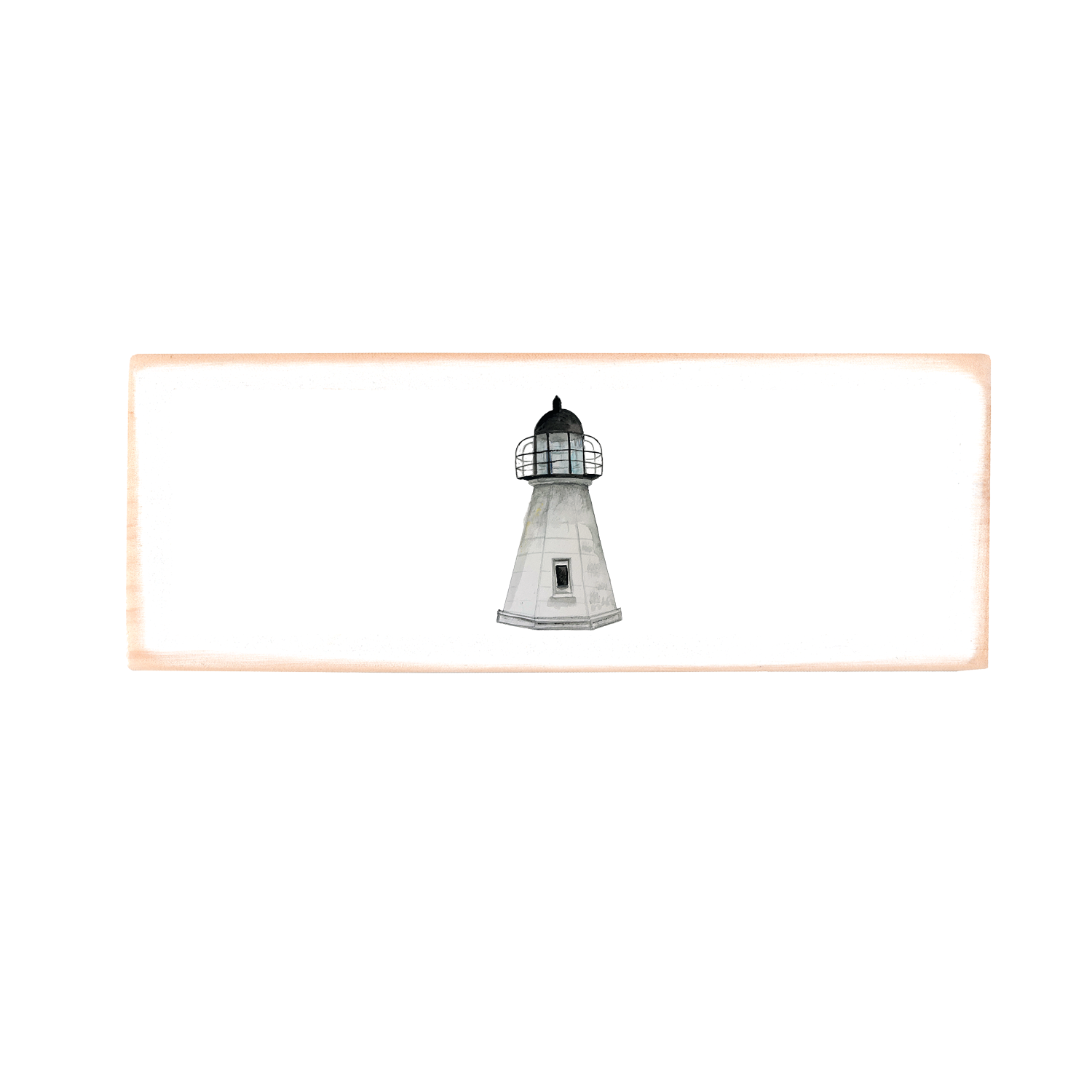 prudence island light wood block rectangle