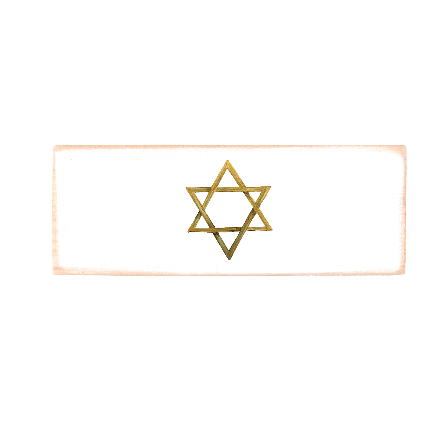 star of david wood block rectangle